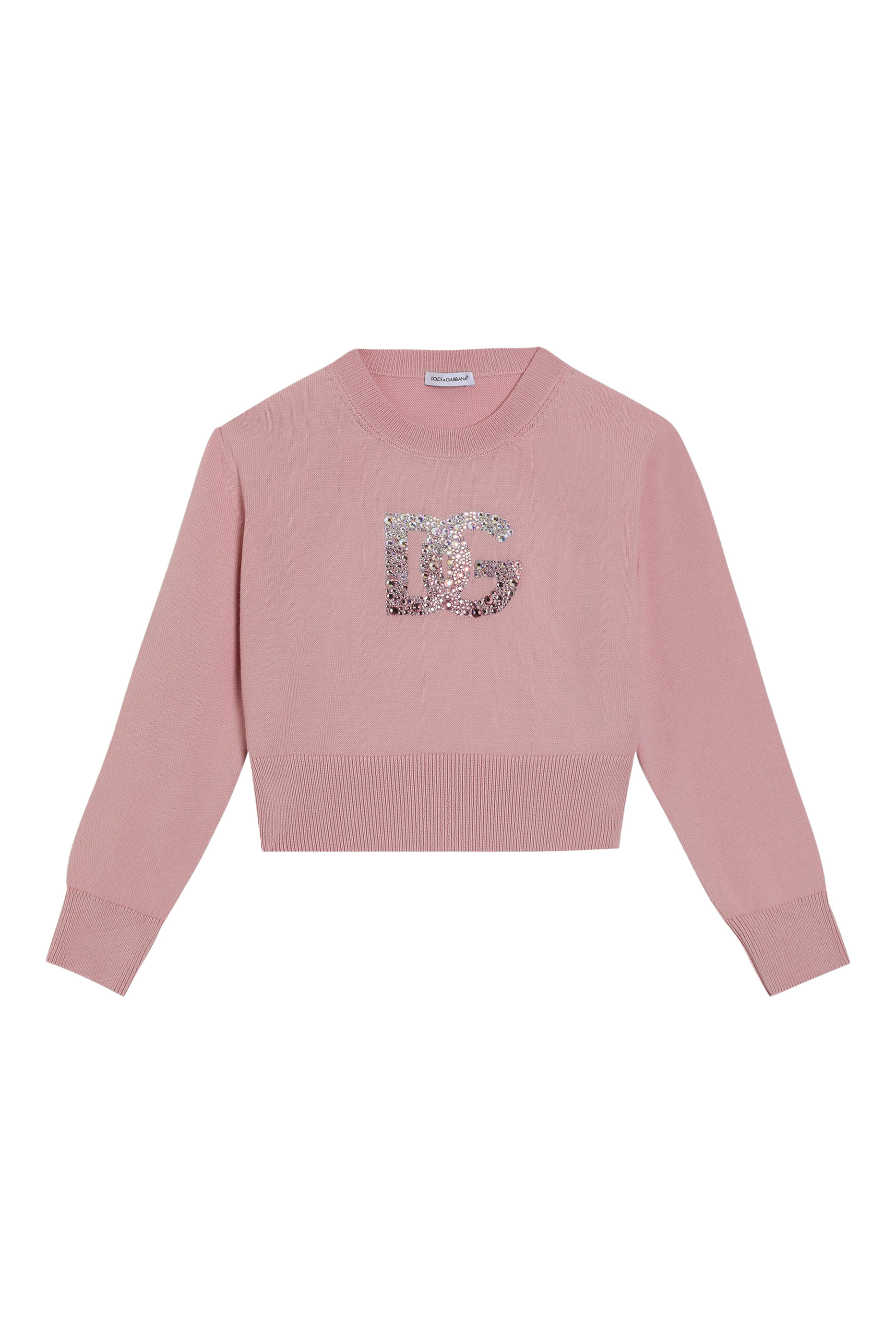 Kids DG Logo Plaint-Knit Pullover