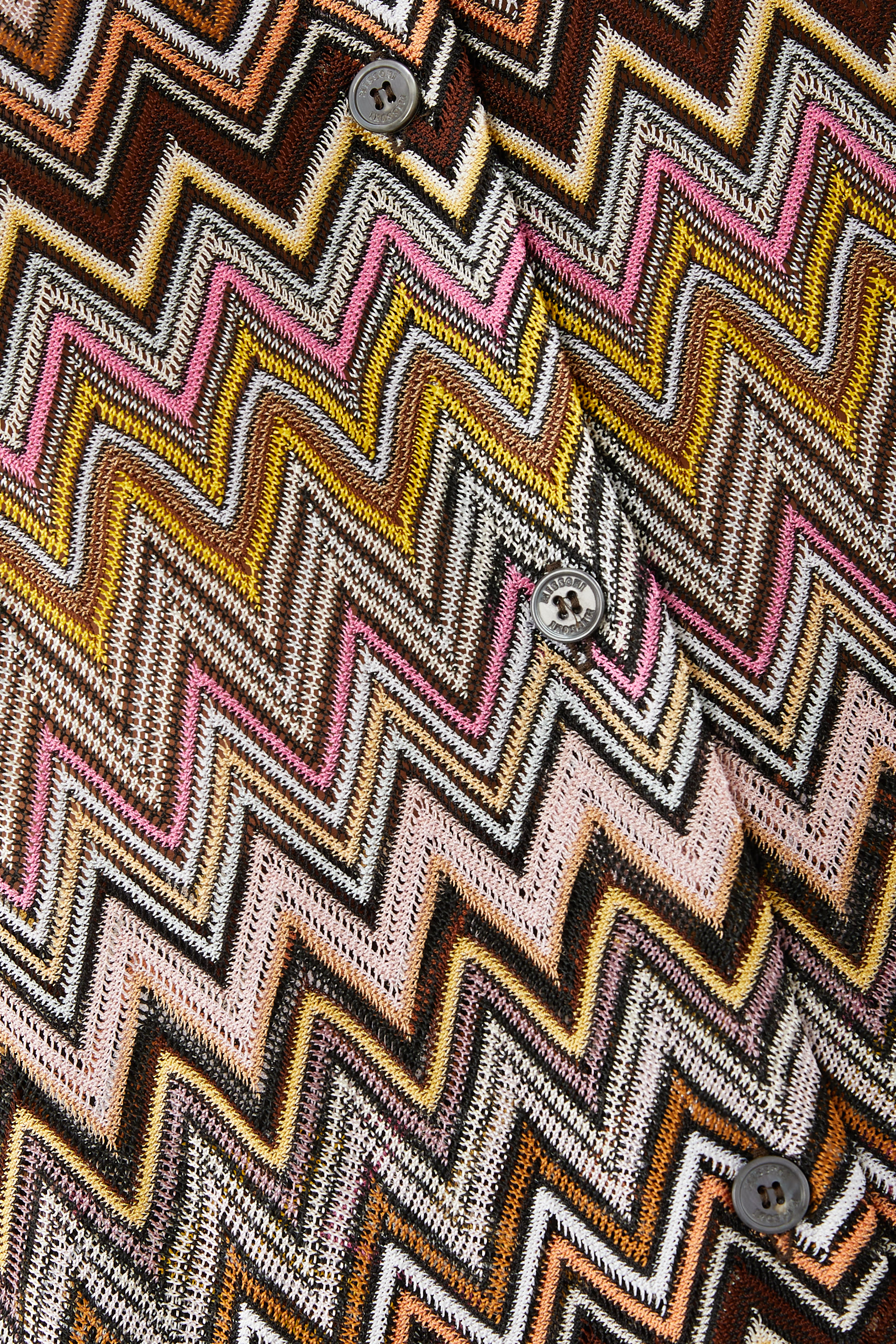 Zigzag Raschel Long Sleeve Shirt 