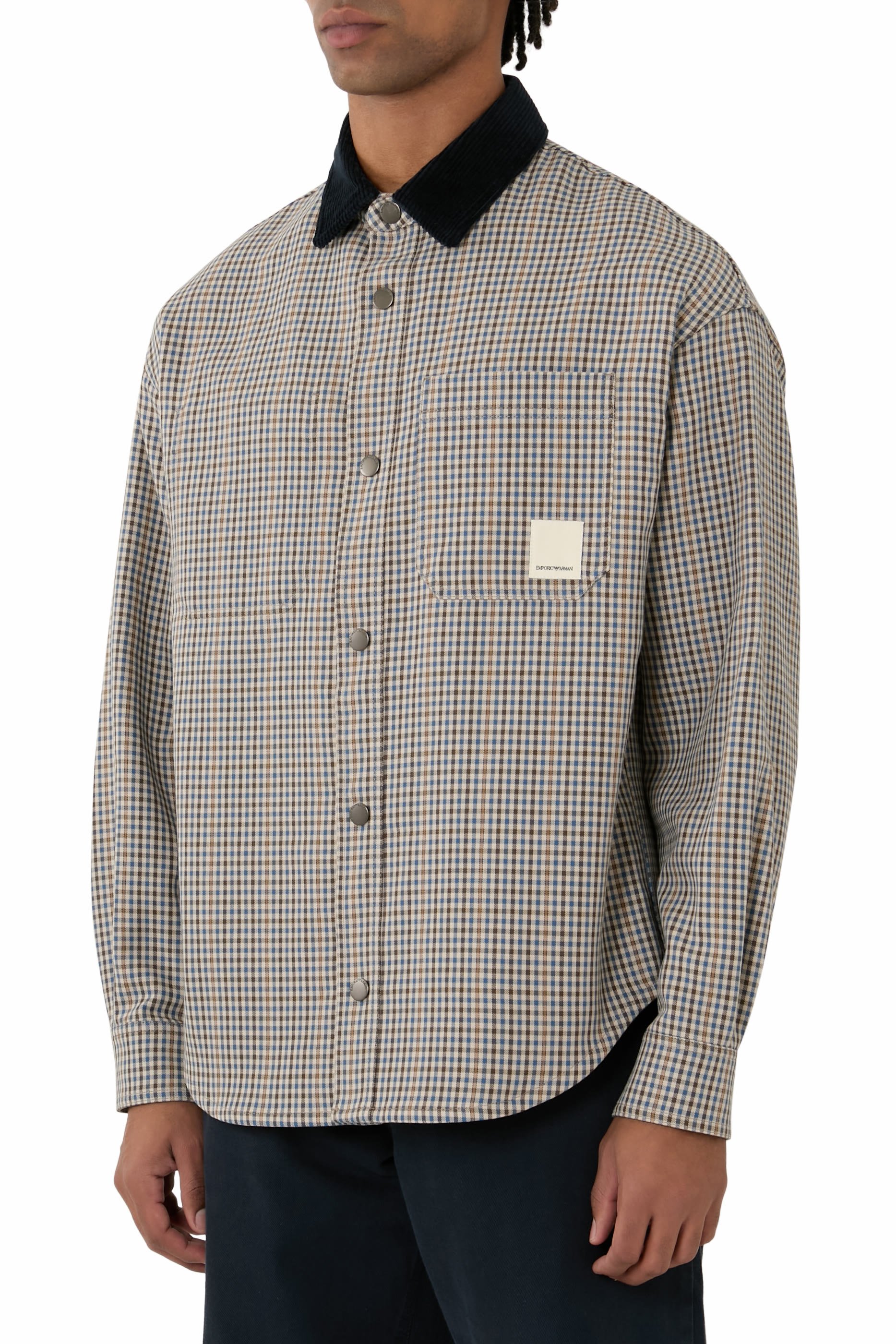 Eagle Club Check Motif Reversible Blouson