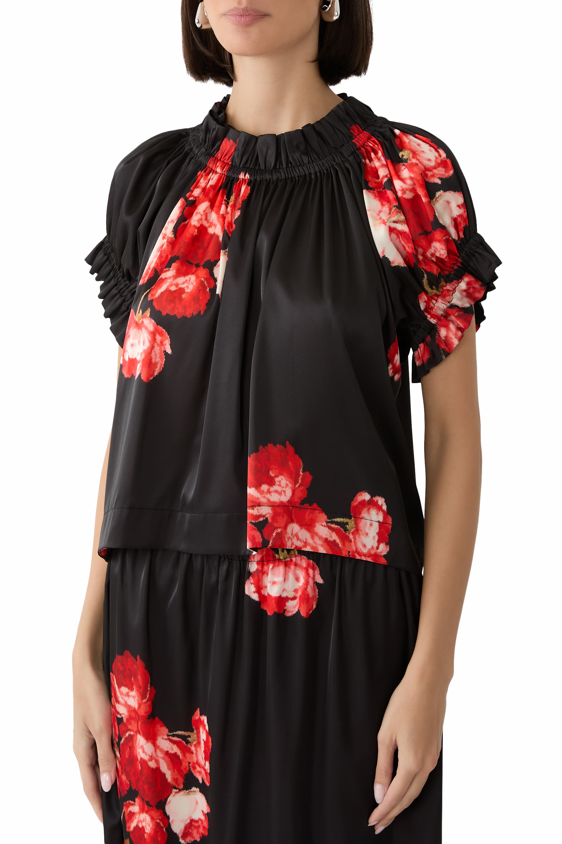 Gathered Ruffle Tulip Top