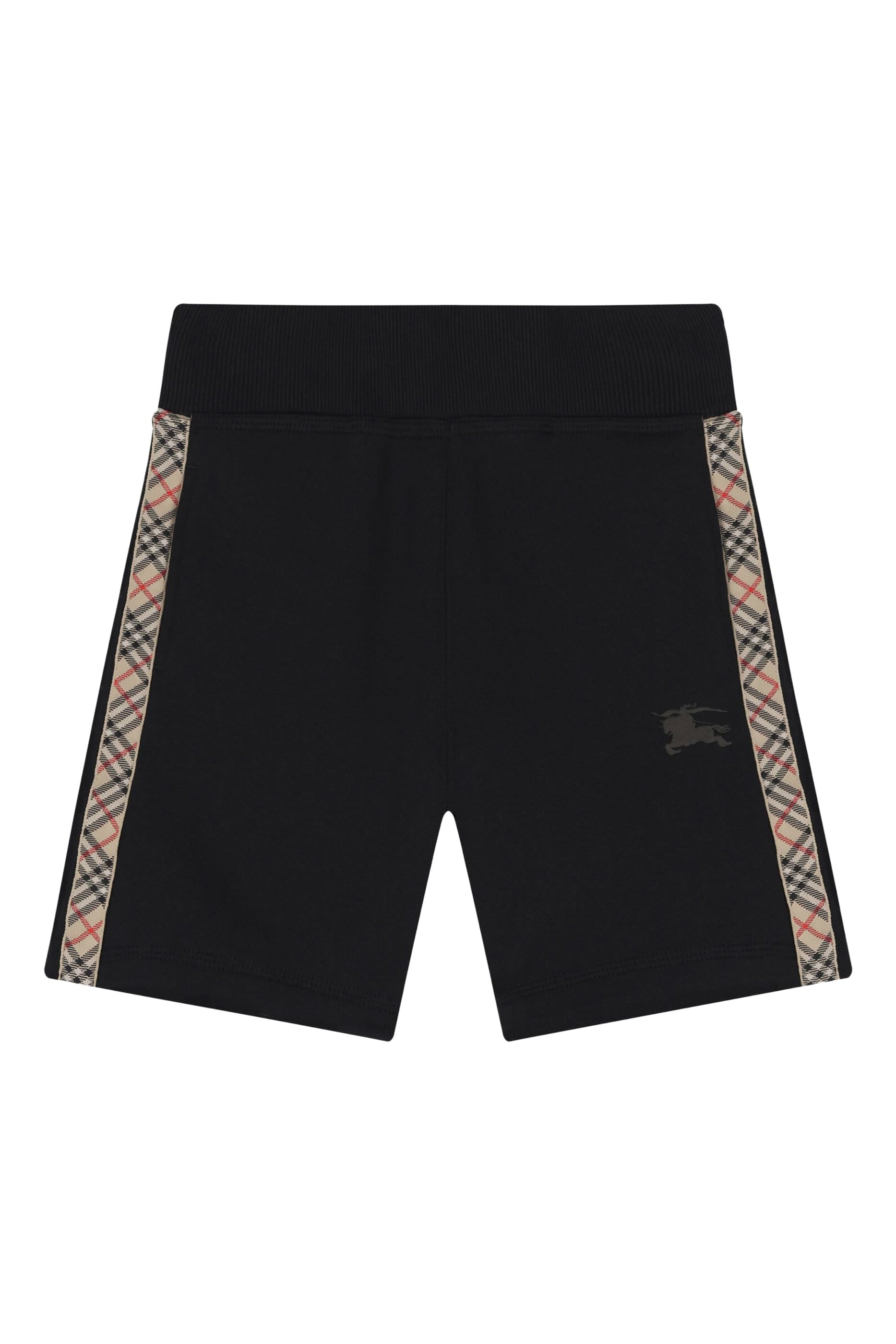 Kids Check Trim Cotton Shorts