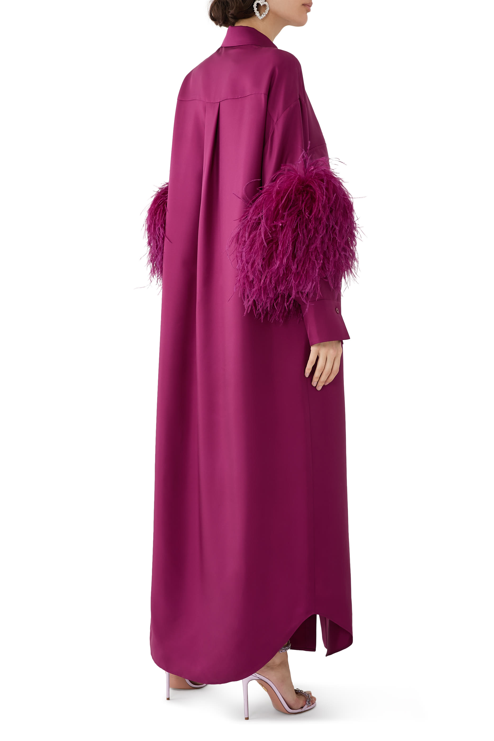 Bloomingdale's Exclusive Button Down Feathered Dress