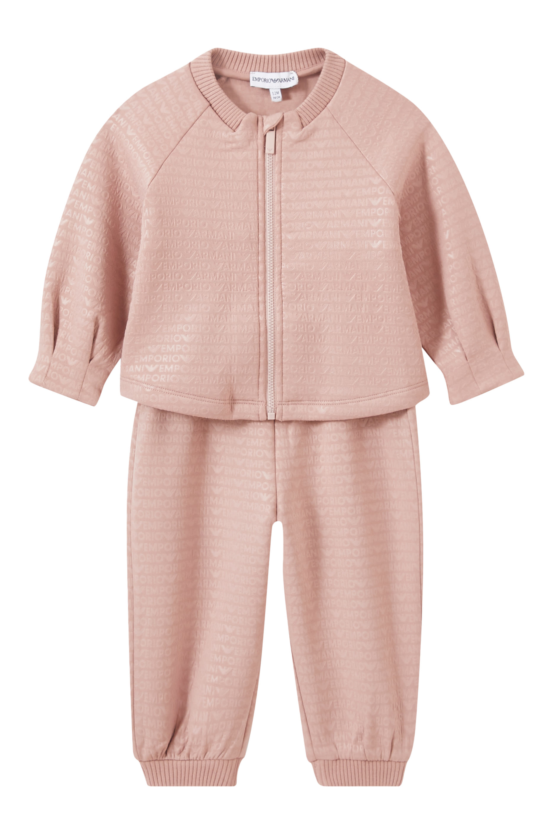 Kids All-Over Logo Tracksuit with Zipped Sweatshirt