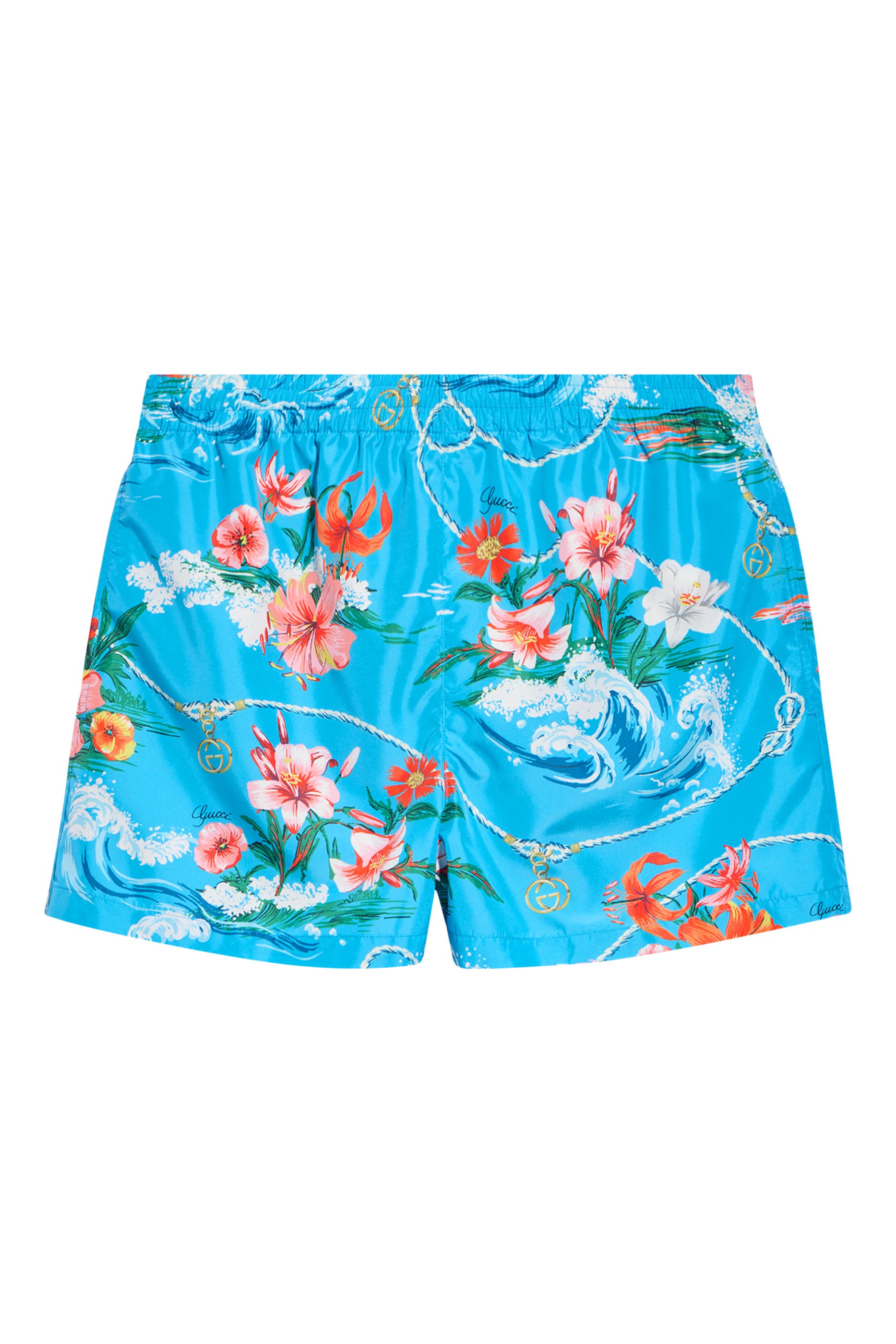 Printed Nylon Swim Shorts