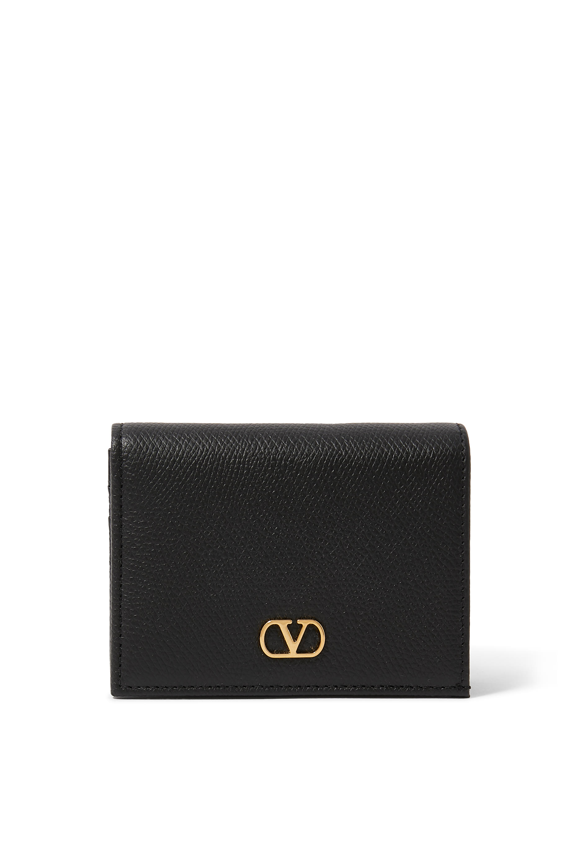 VLogo Signature Grainy Calfskin Wallet