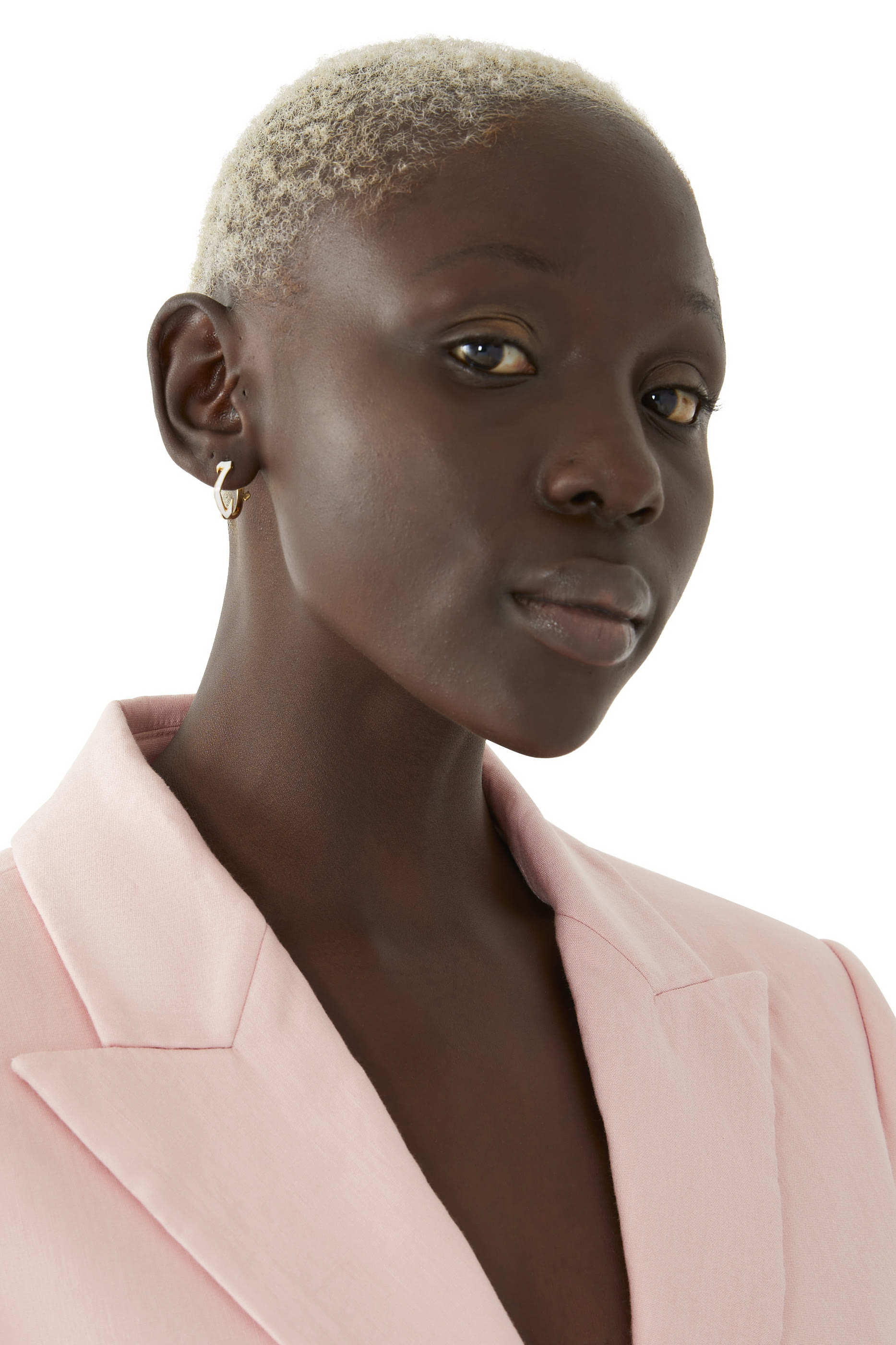 Hobbi Word Hoops, 18K Yellow Gold