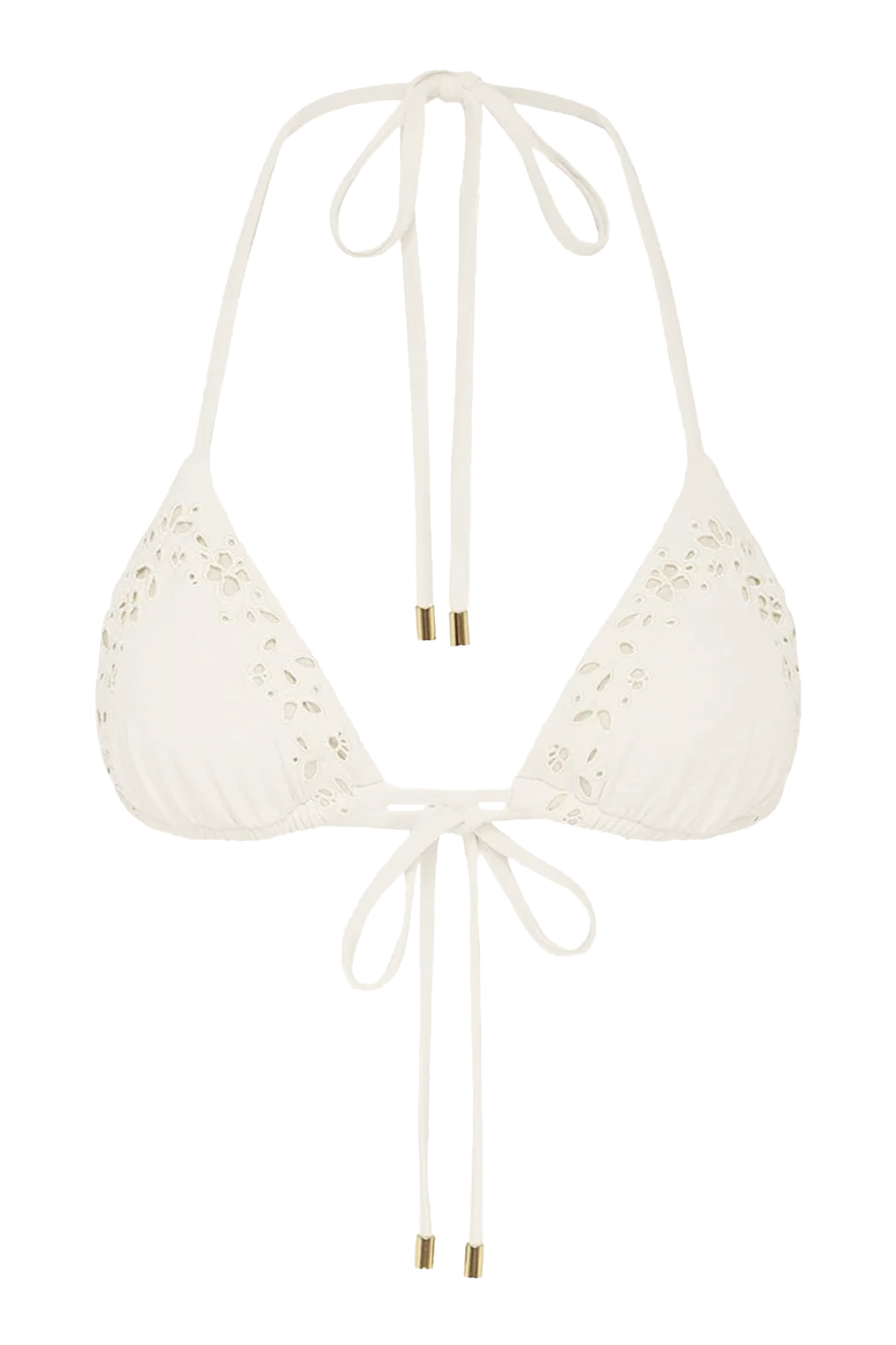 Memoir Embroidered String Triangle Bikini Top