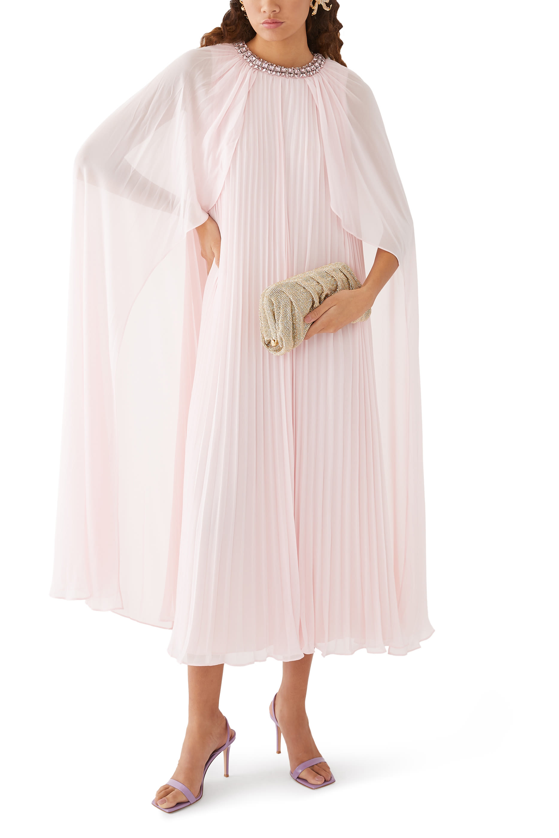 Venus La Grande Rhinestone Crystal Mesh Clutch Bag