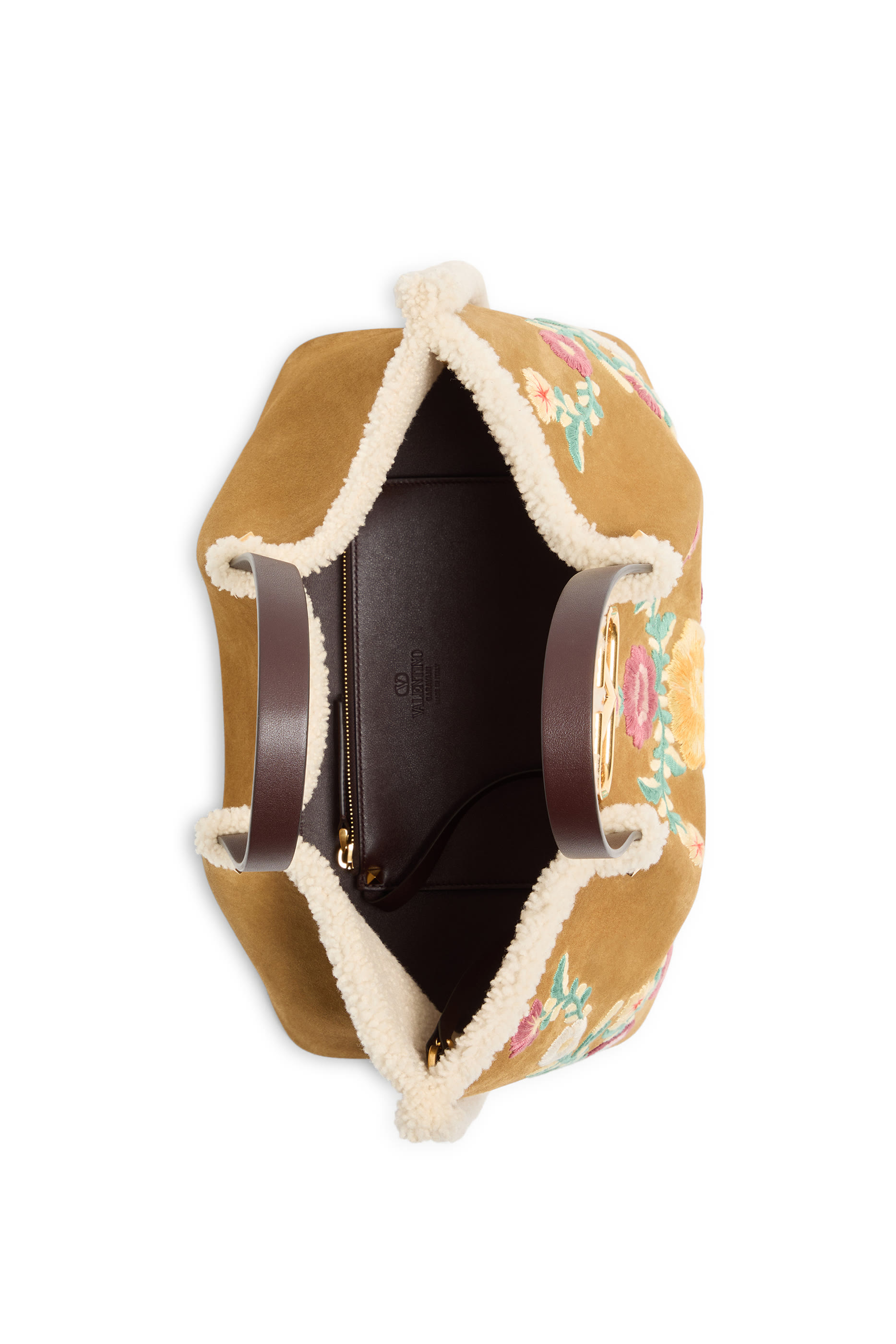 Floral Embroidery Small Shopping Bag