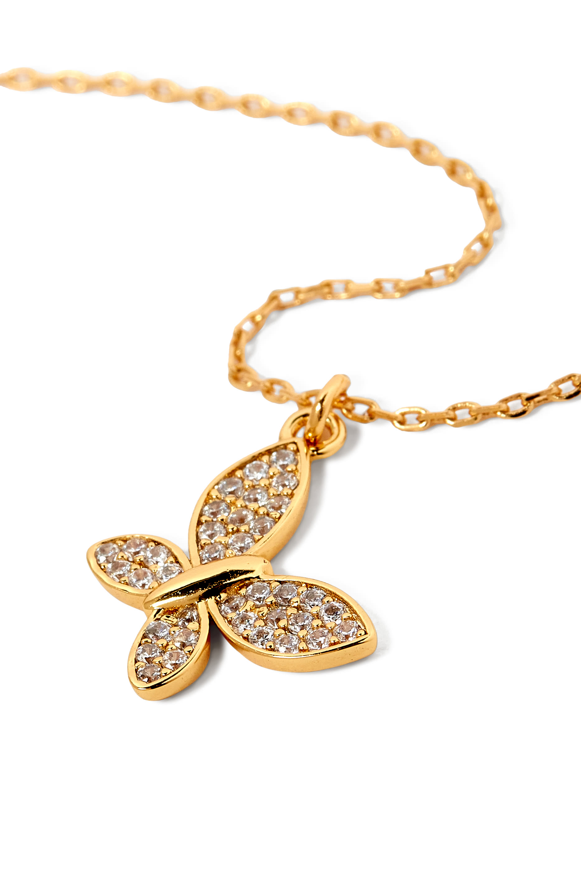 Lucky Charm Pave Butterfly Pendant