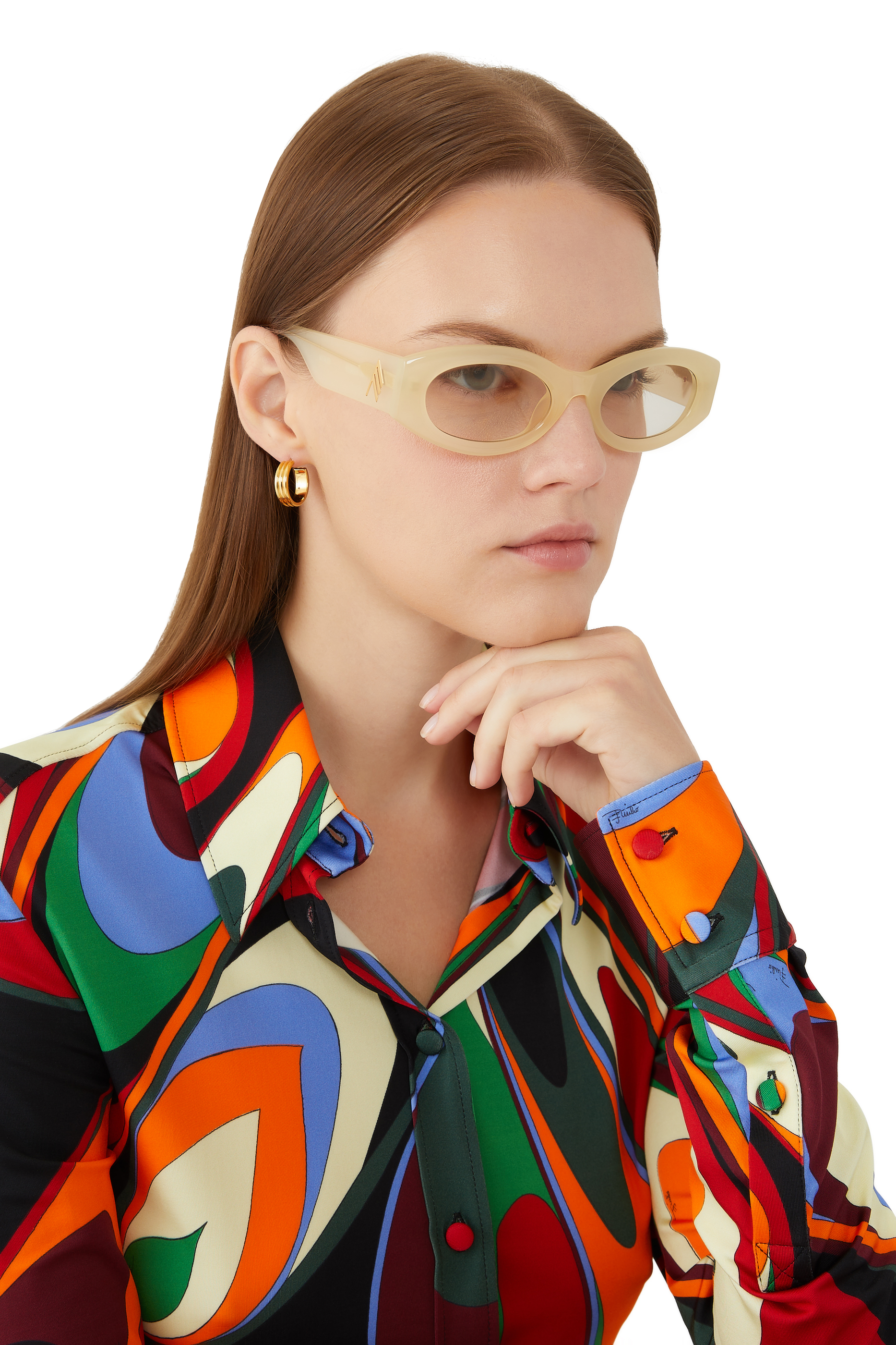 x Attico Berta Oval Sunglasses