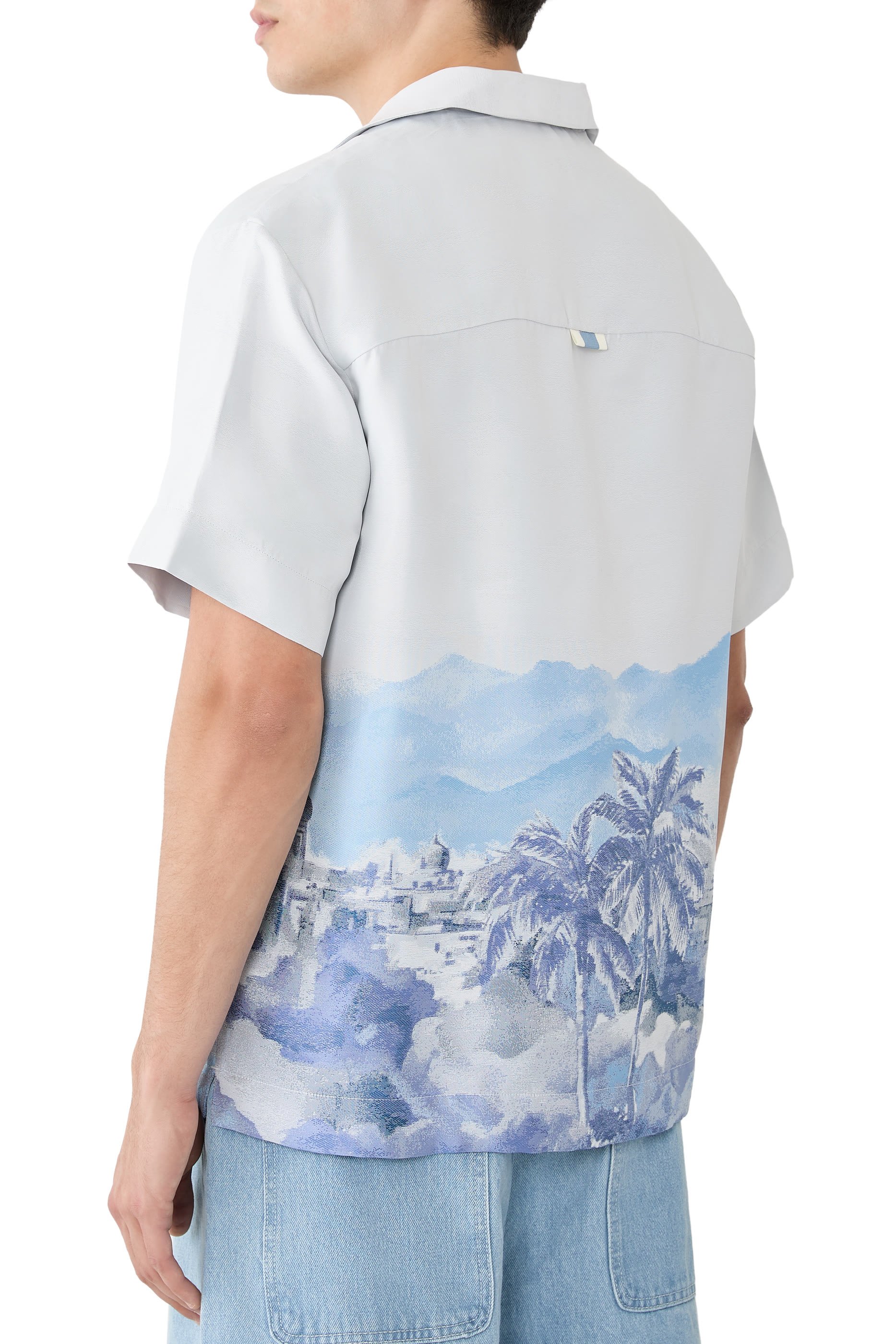 C&eacute;zanne Silk-Blend Jacquard Shirt