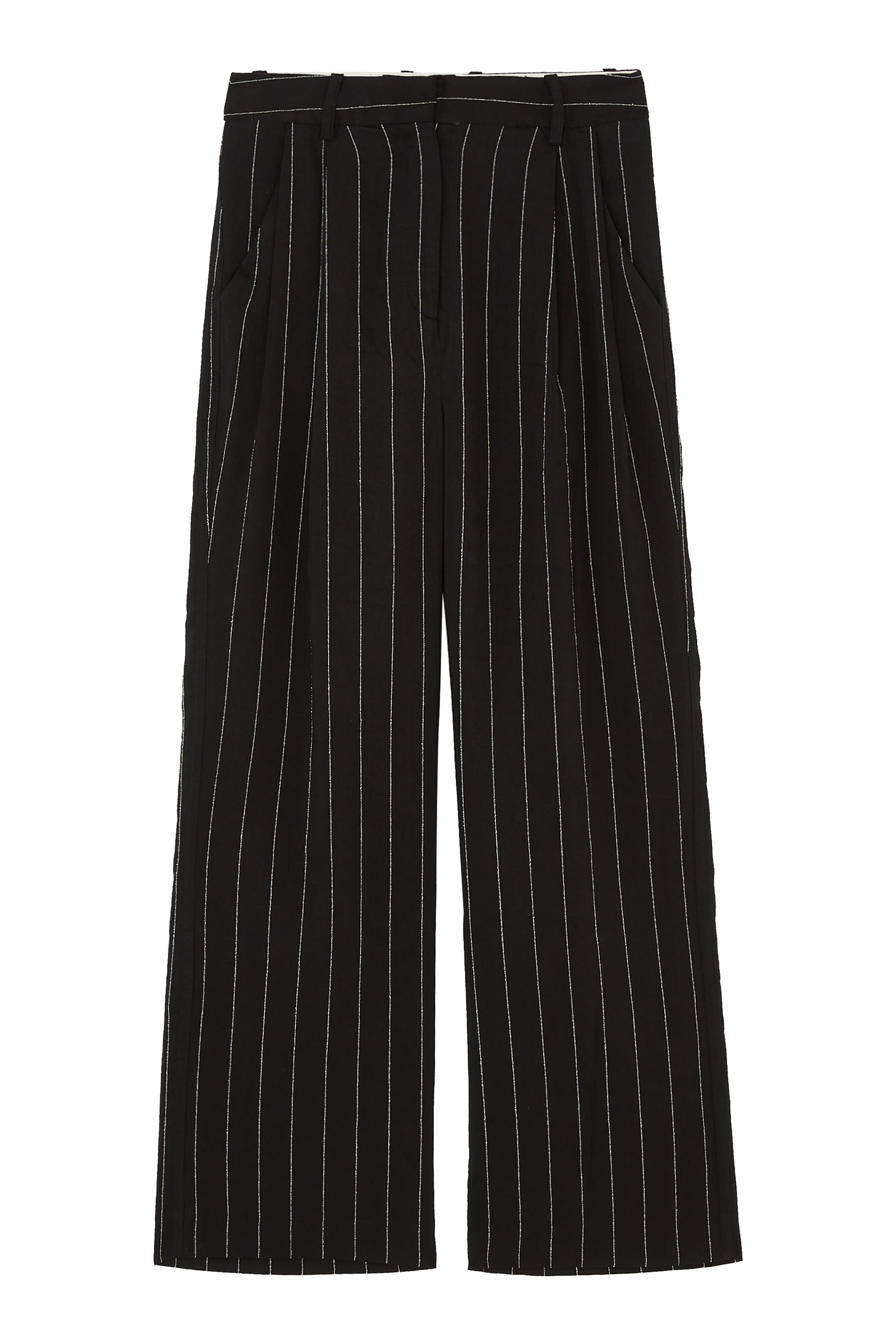 Striped Wide-Leg Pants
