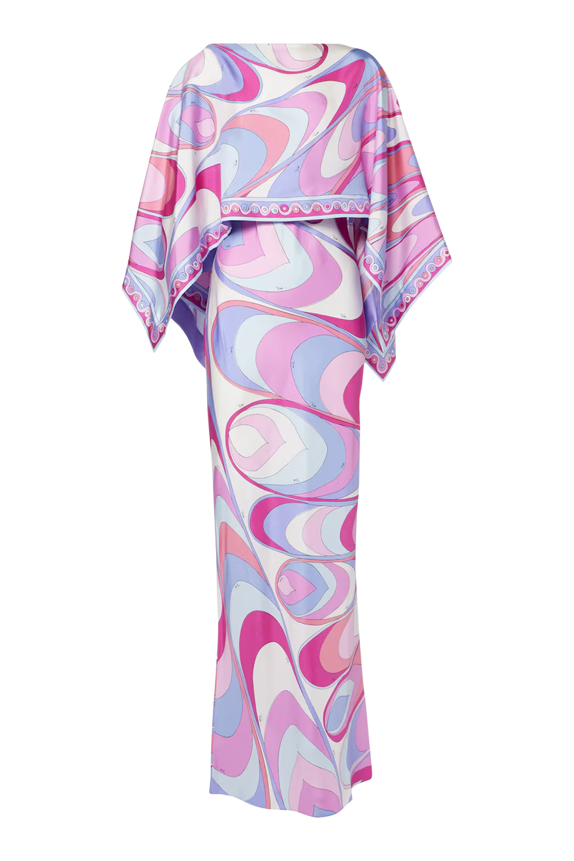 Onde-Print Silk Dress