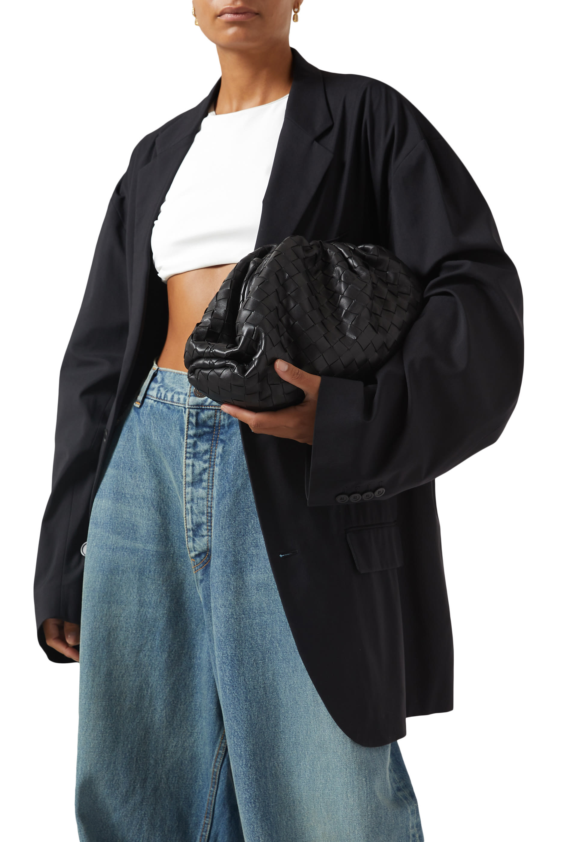 Intrecciato Leather Pouch