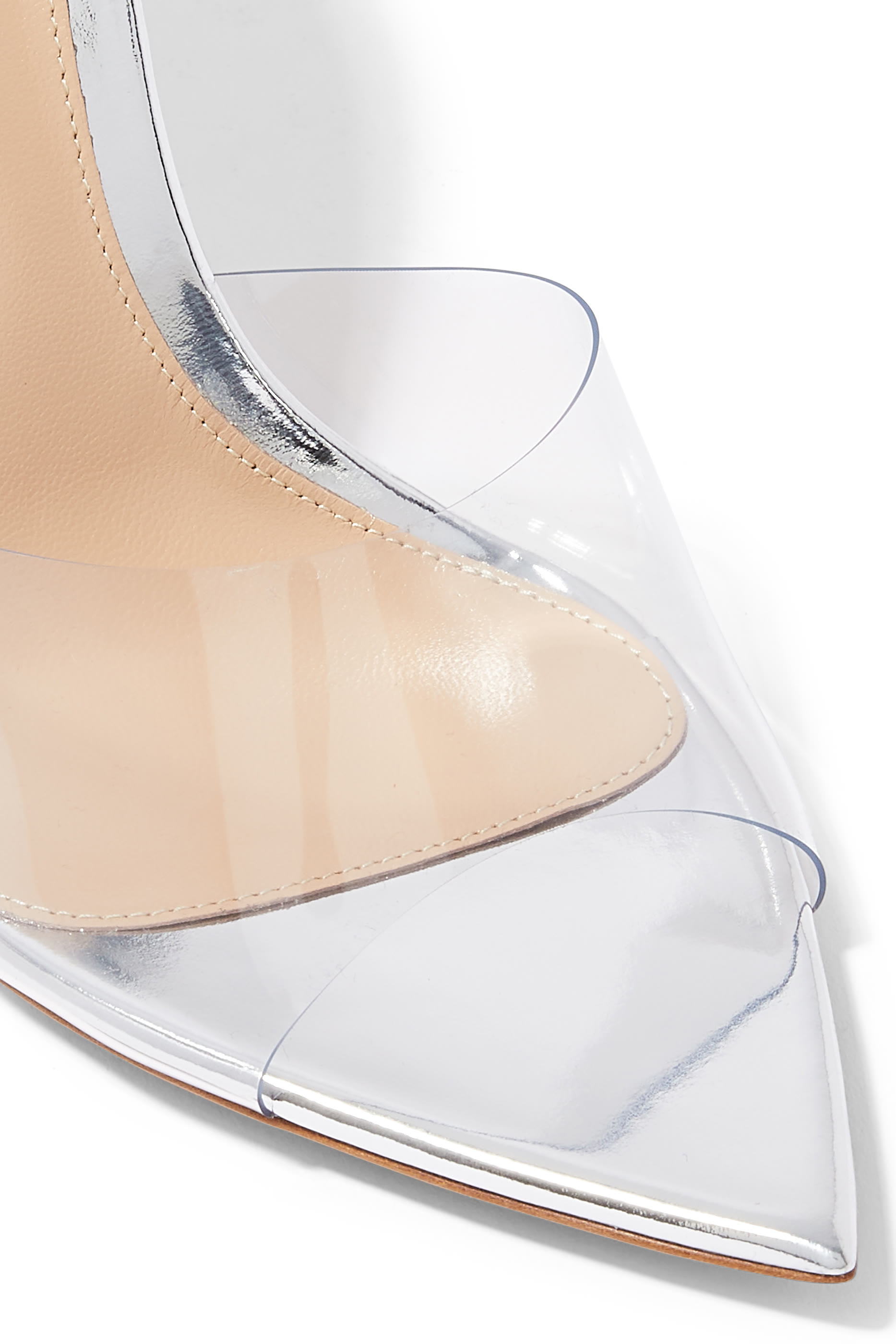 Elle 105 Plexi Leather Mules