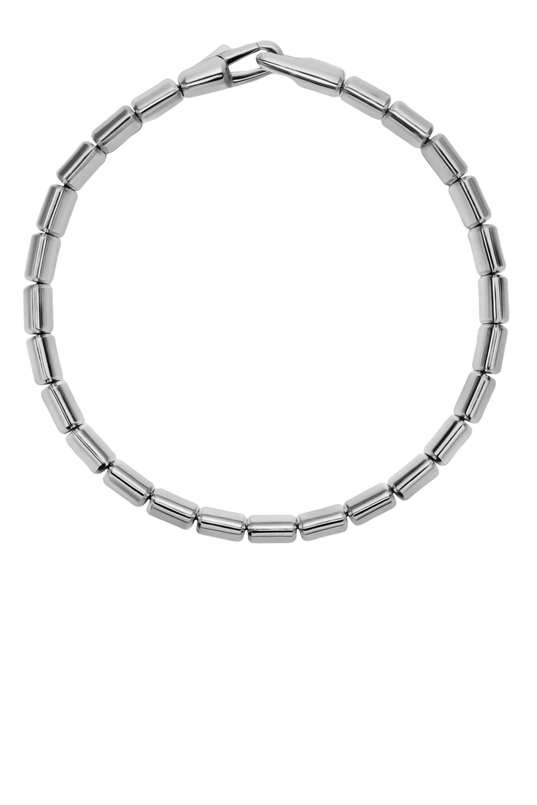 Spiritual Beads Flat Bead Bracelet, Sterling Silver