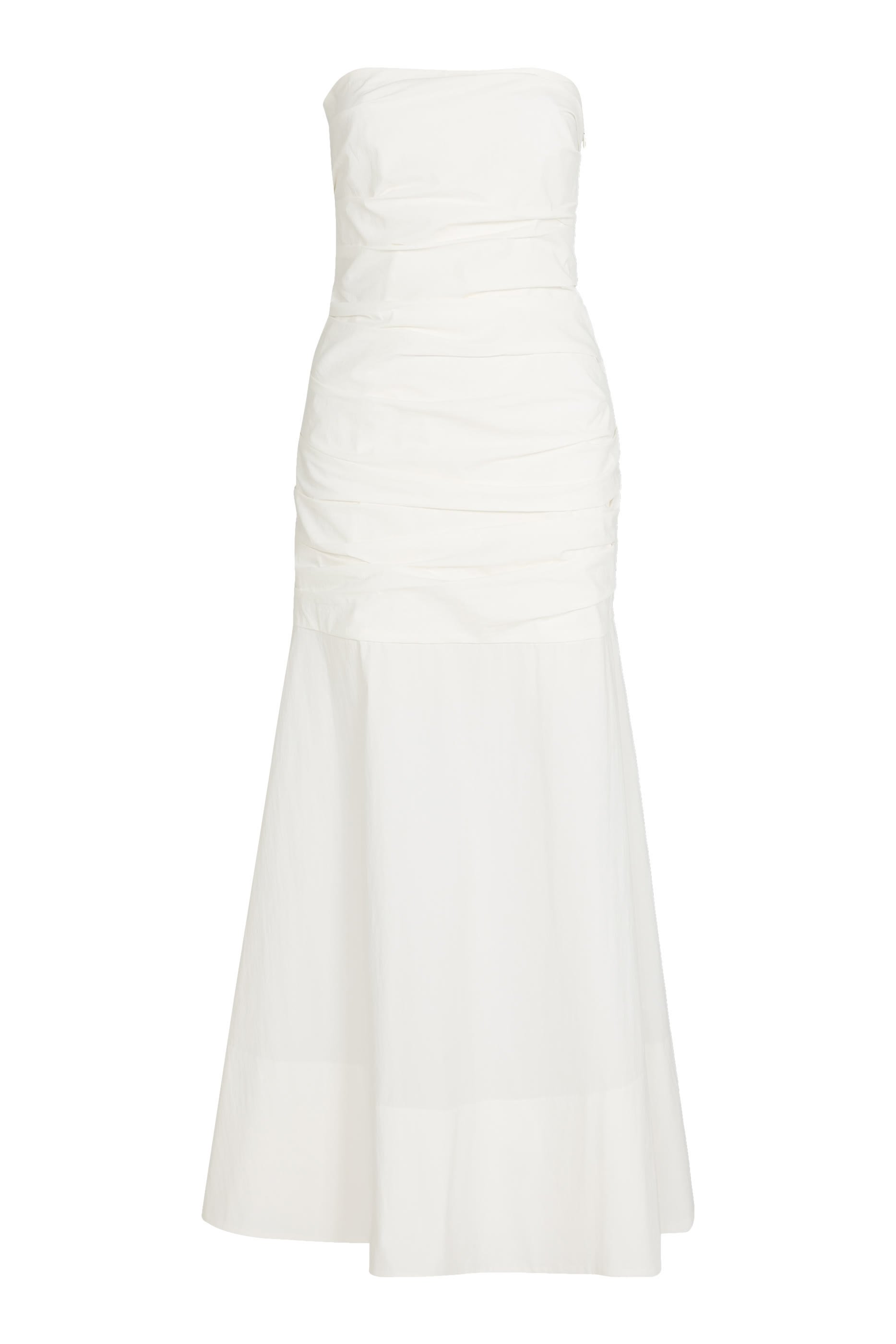 Gathered Strapless Longline Dress