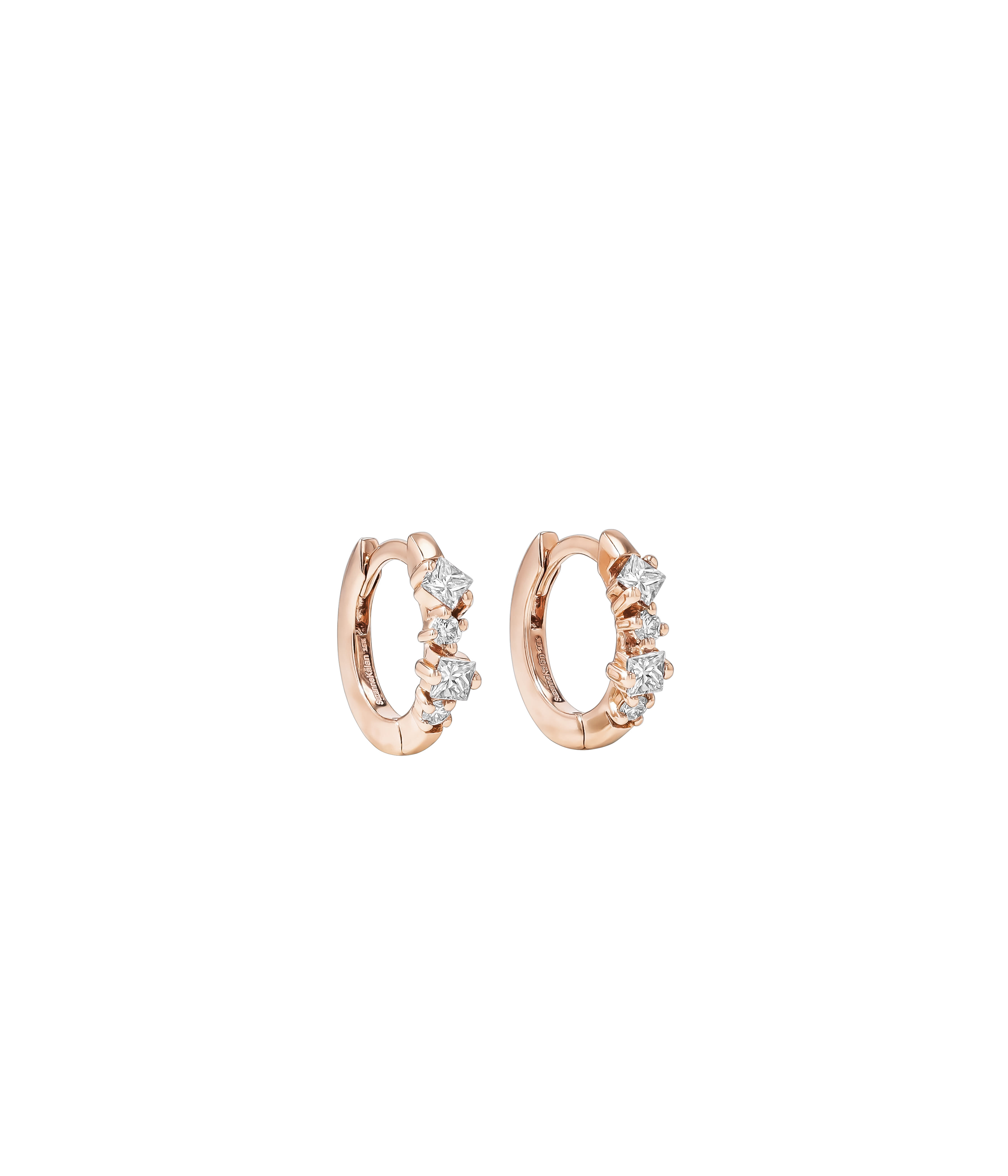 18k Rose Gold Huggie Earrings