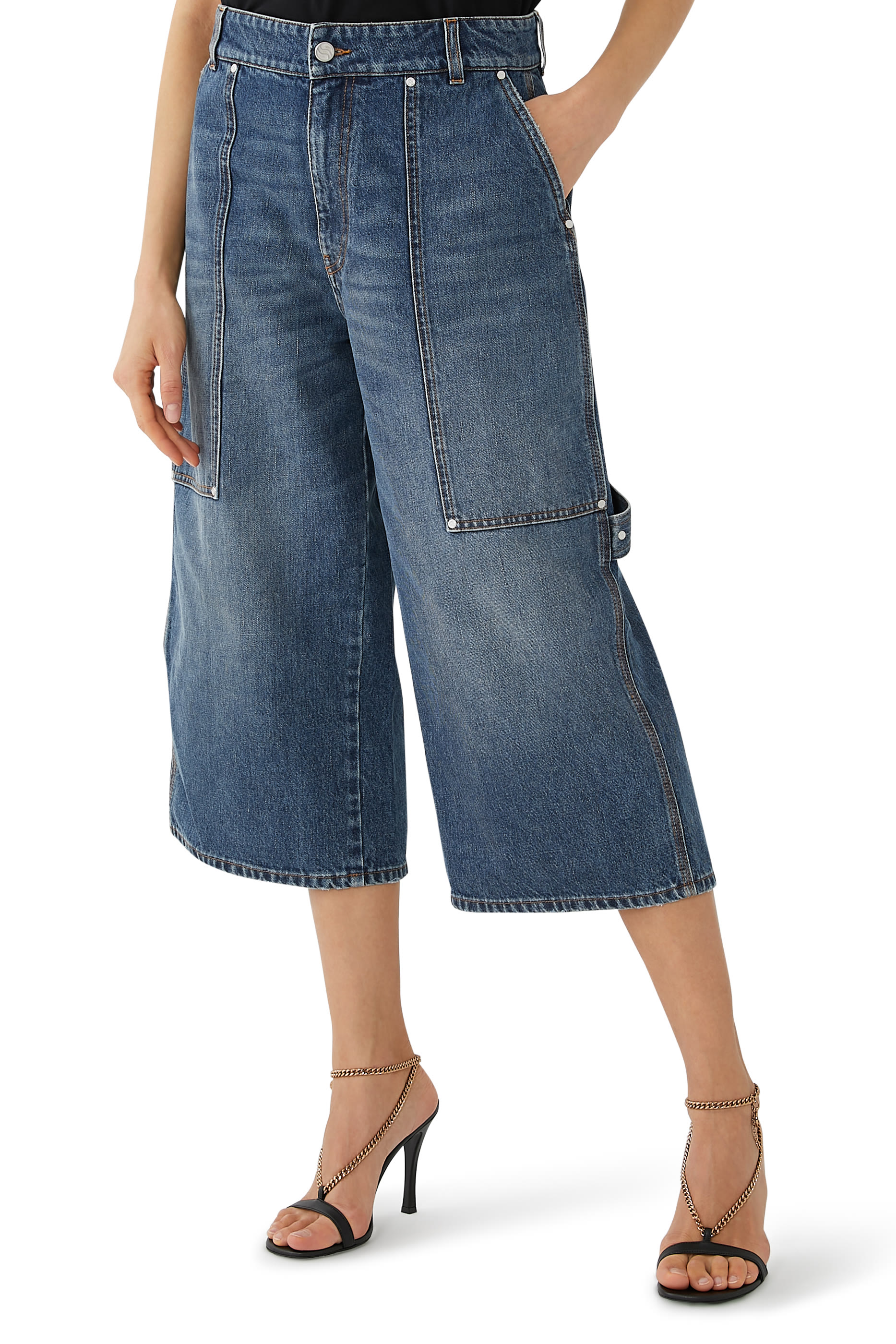 Vintage Workwear Denim Culottes
