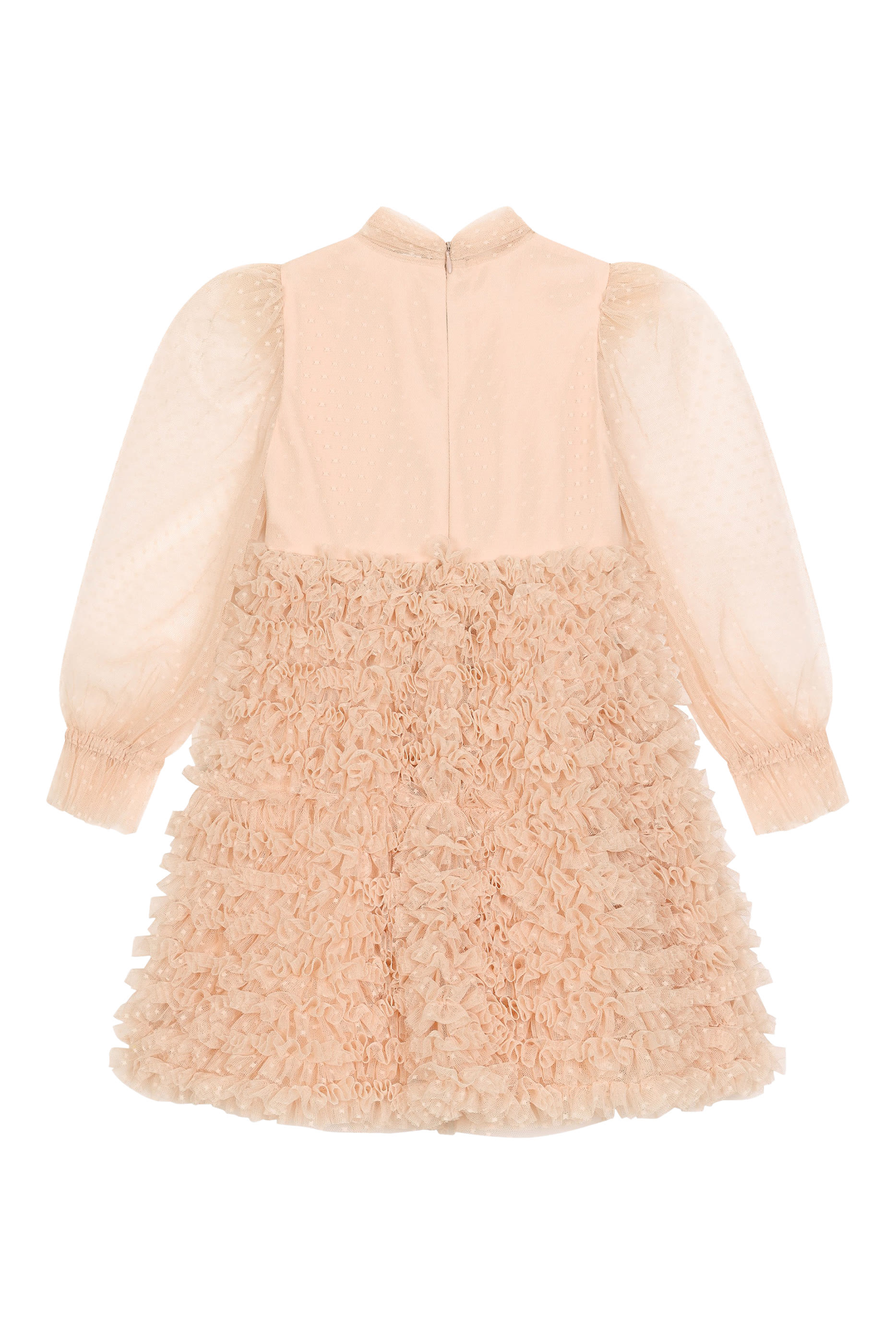 Kids Tulle Long Sleeves Dress