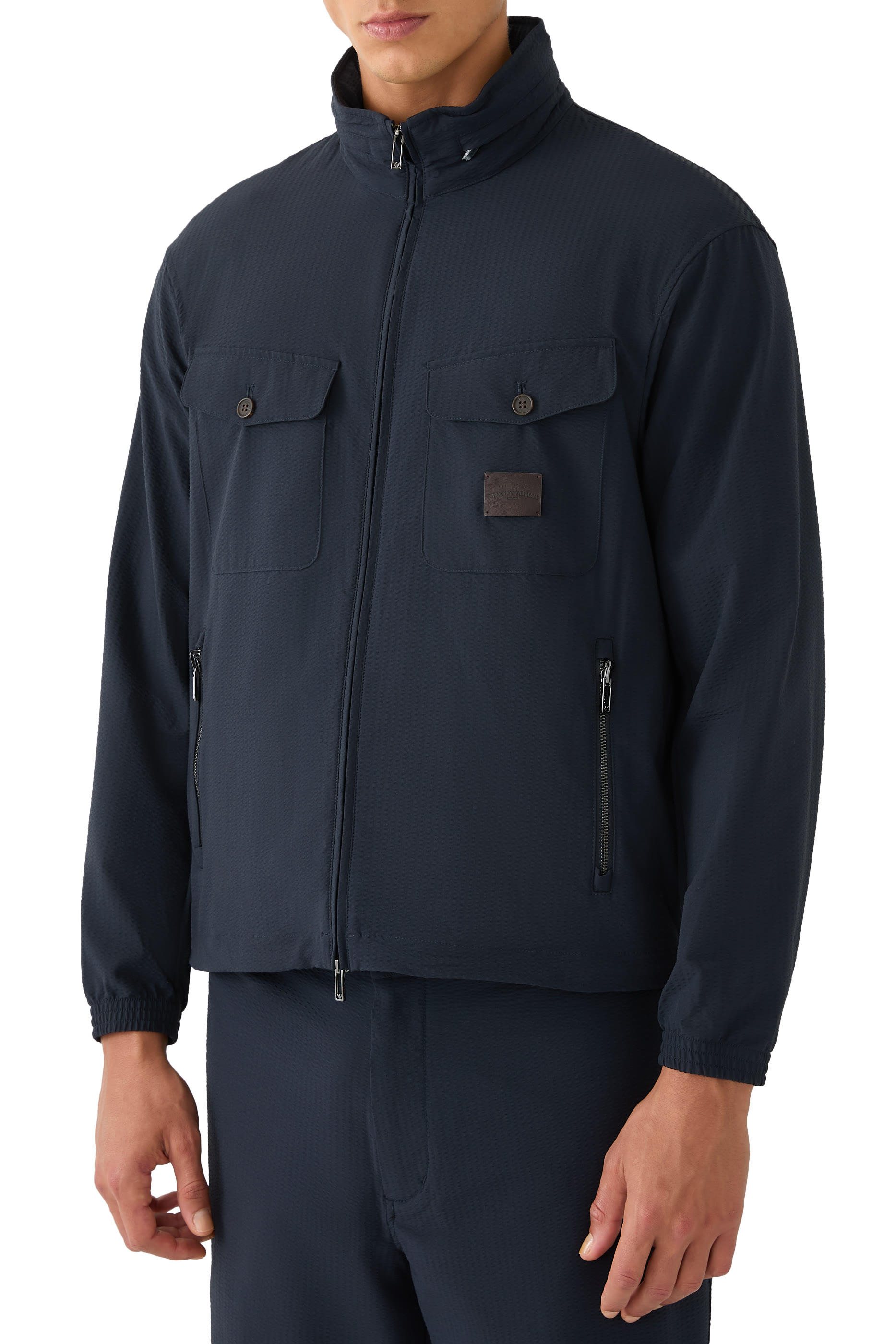 Nylon Seersucker Blouson