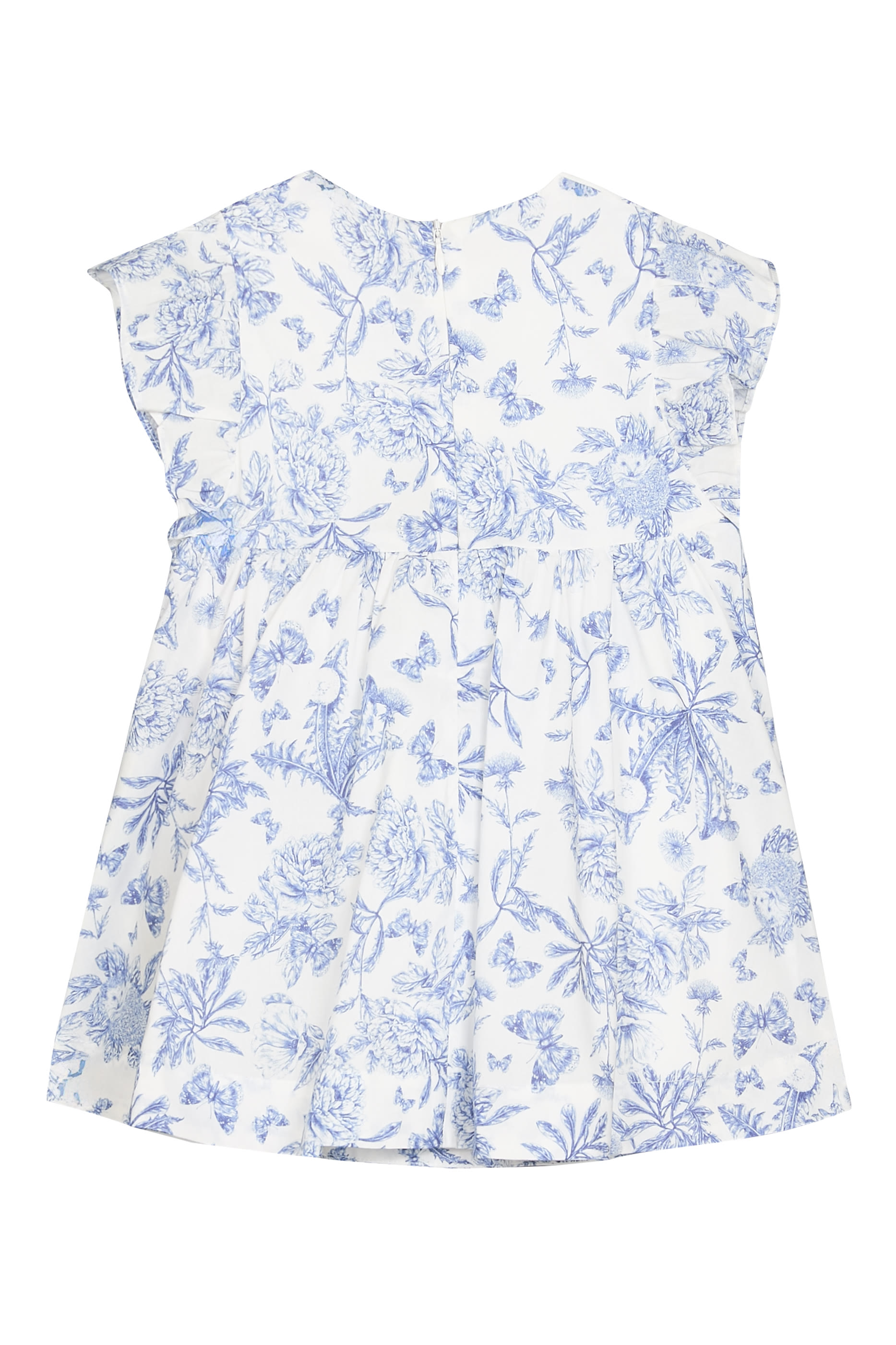 Baby Cotton Dress in Print Inspiration Toile de Jouy