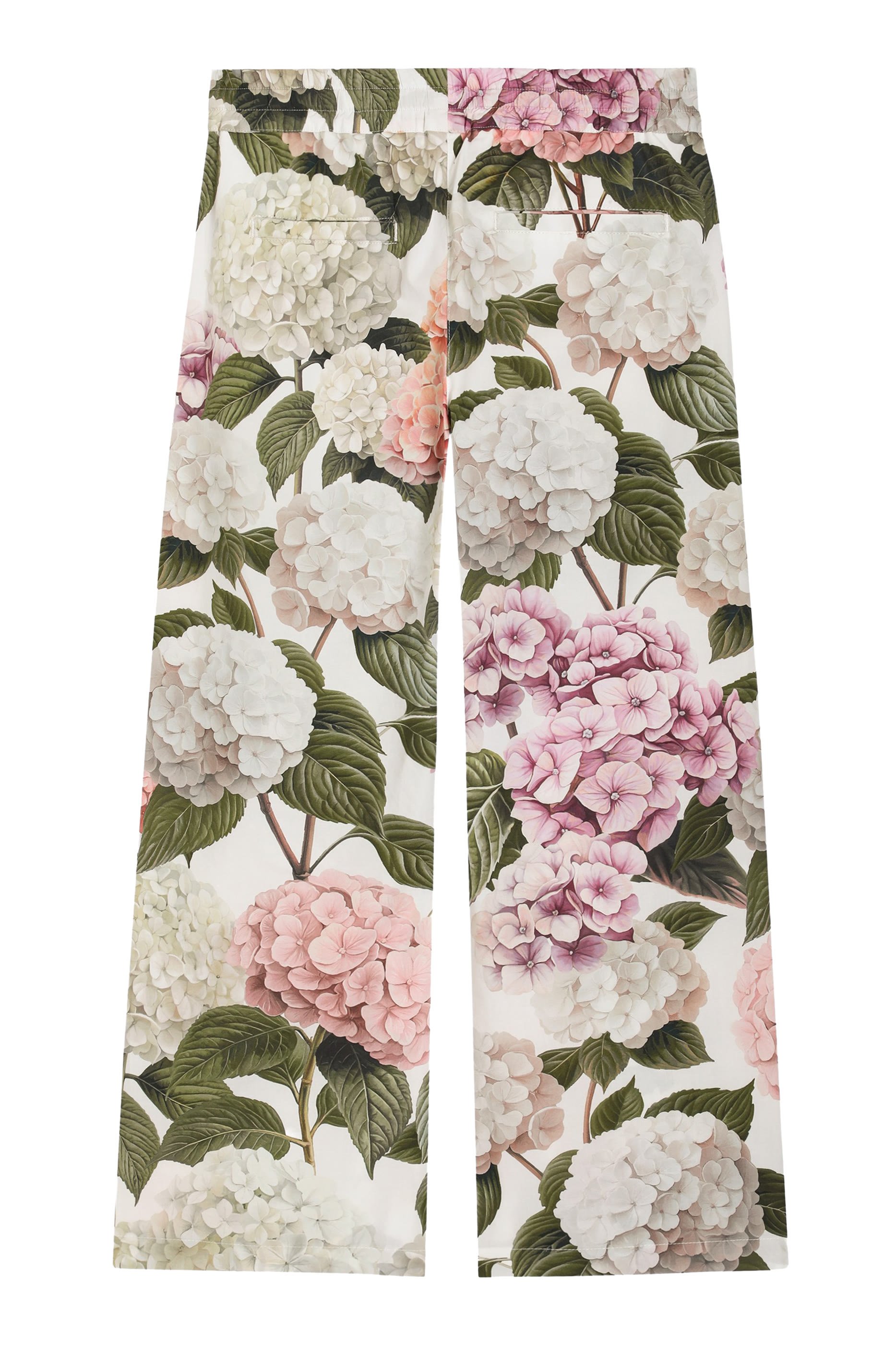 Kids  Flower-Print Cotton Poplin Trousers