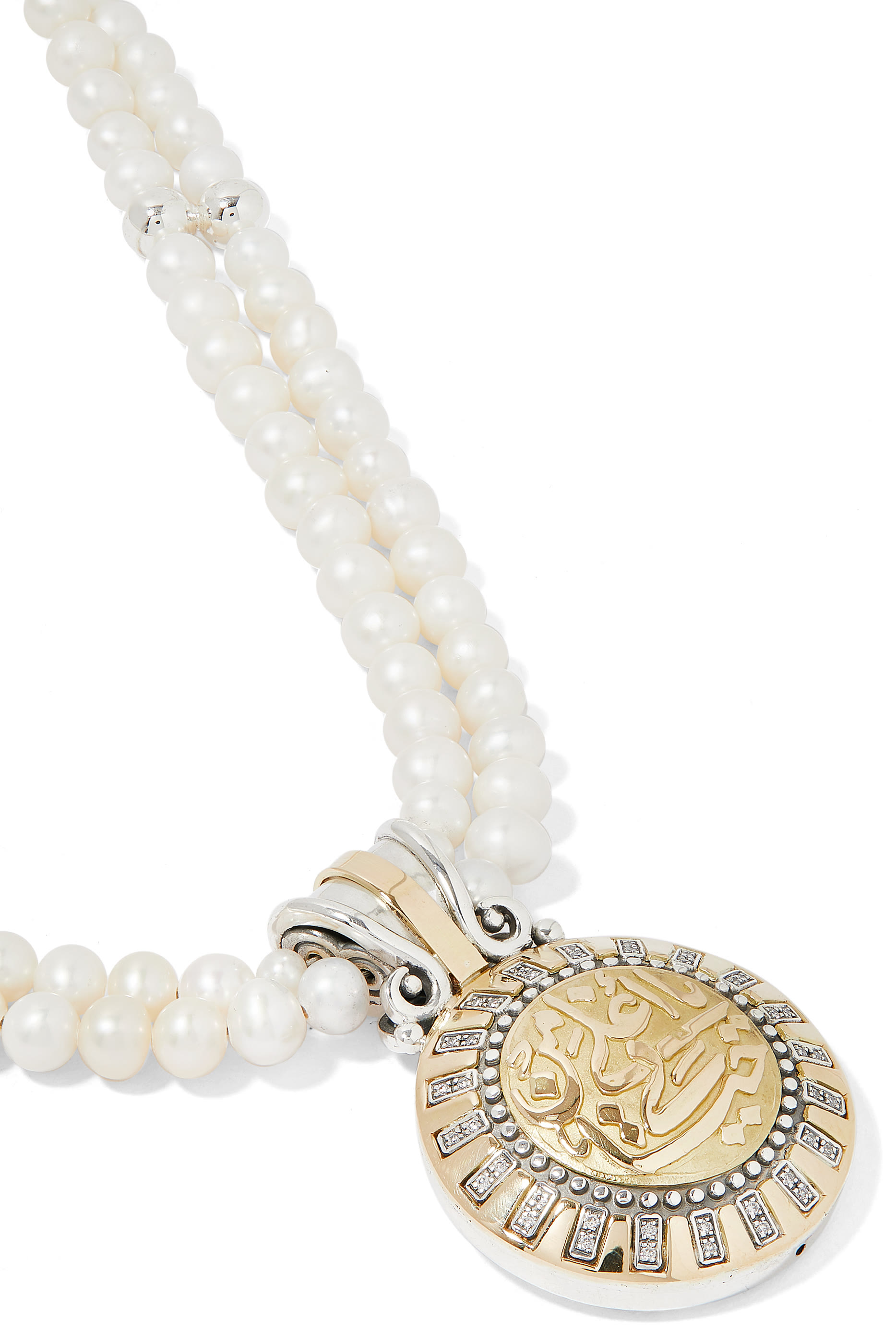 More Precious Than Life Necklace, Silver with 18k Gold & Pearl