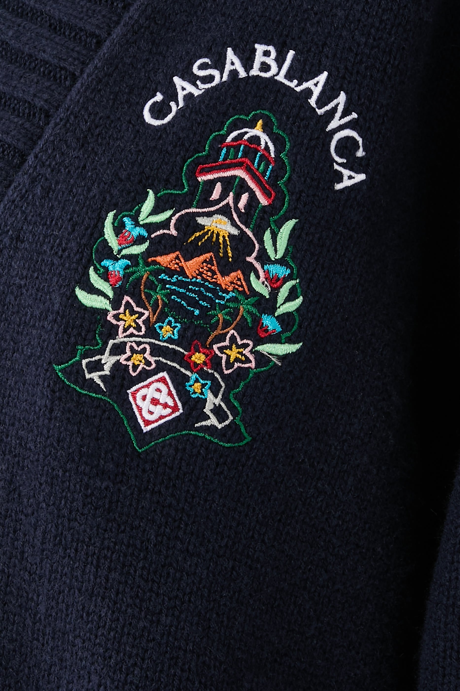 Hotel Emblem Embroidered Cardigan 