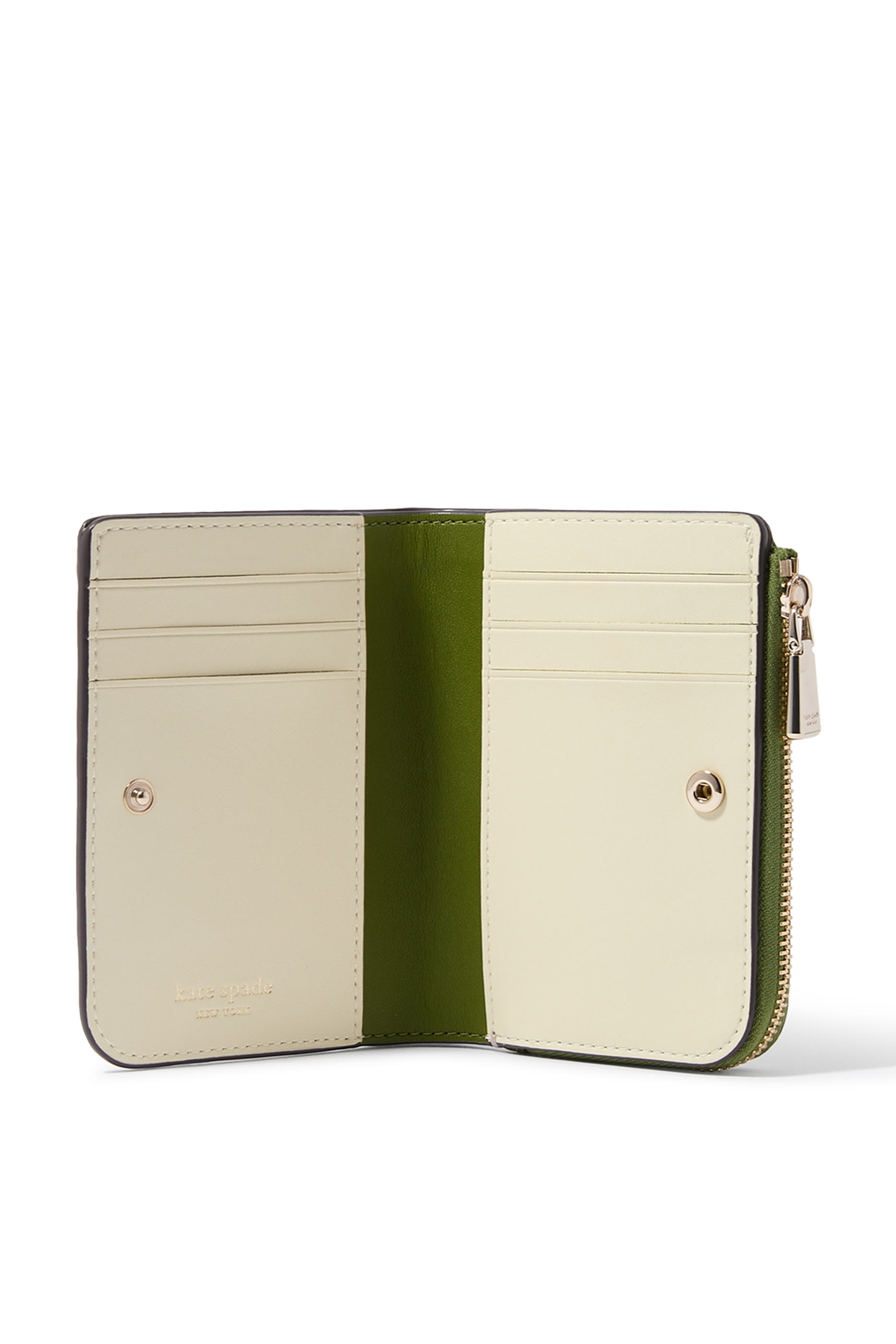 Ava Colorblock Pebbled Leather Zip Bifold Wallet