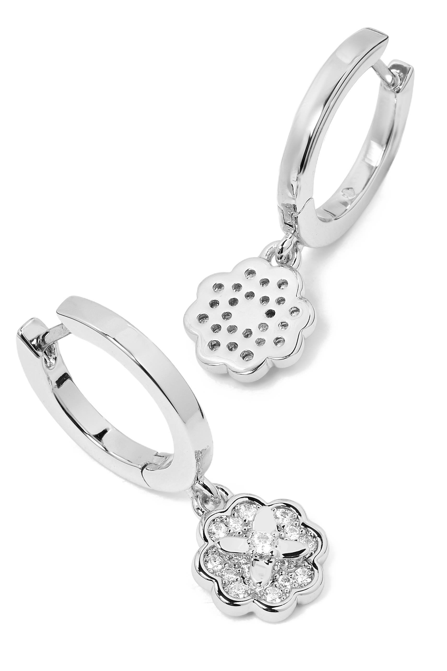 Heritage Bloom Huggie Drop Earrings