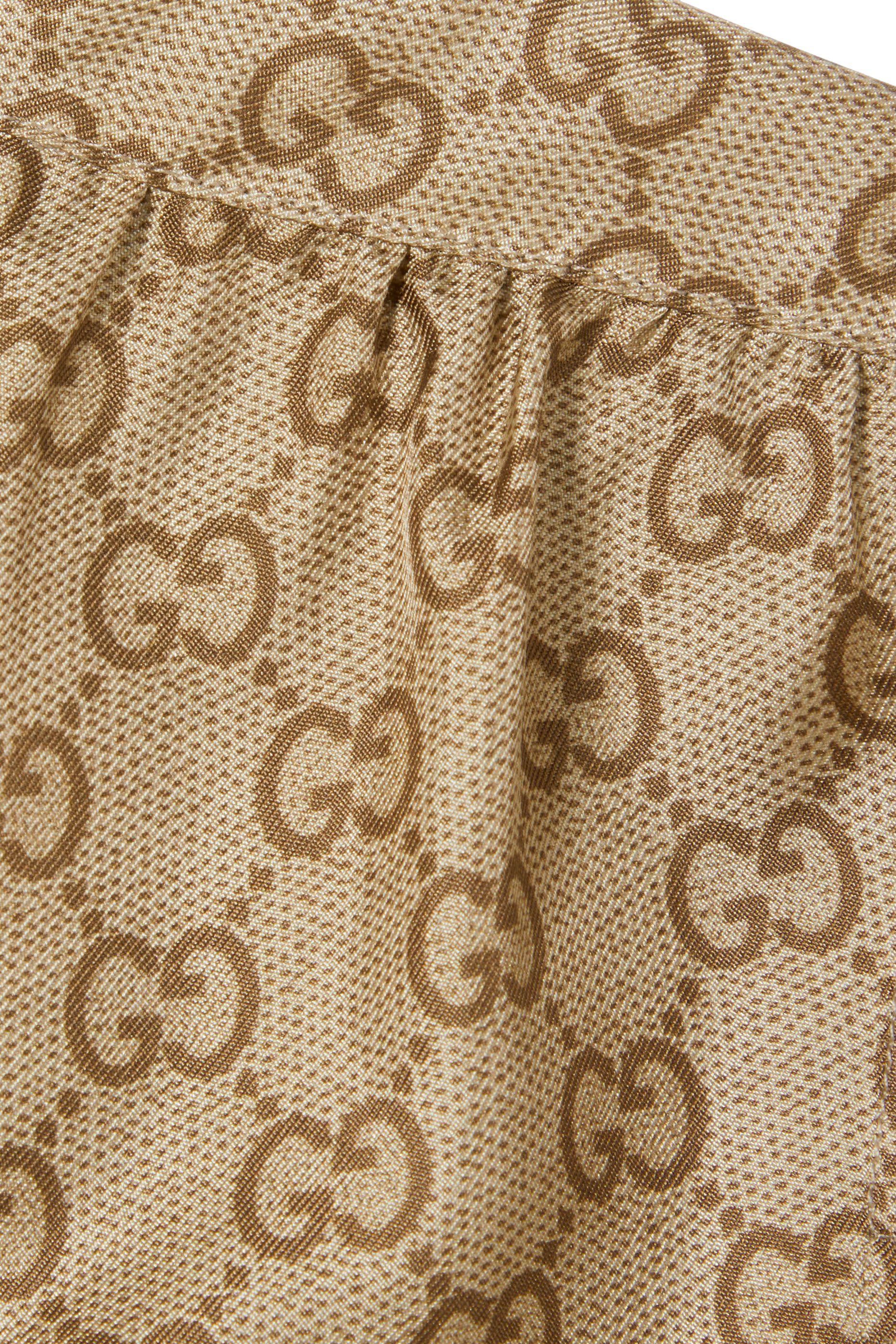 All-Over GG Print Silk Twill Shirt