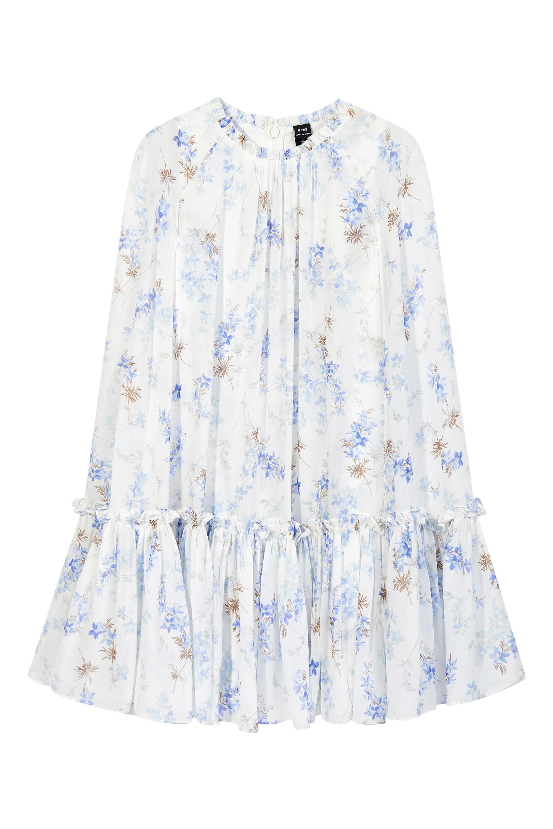 Kids Ophelia Ditsy Chiffon Cape Dress