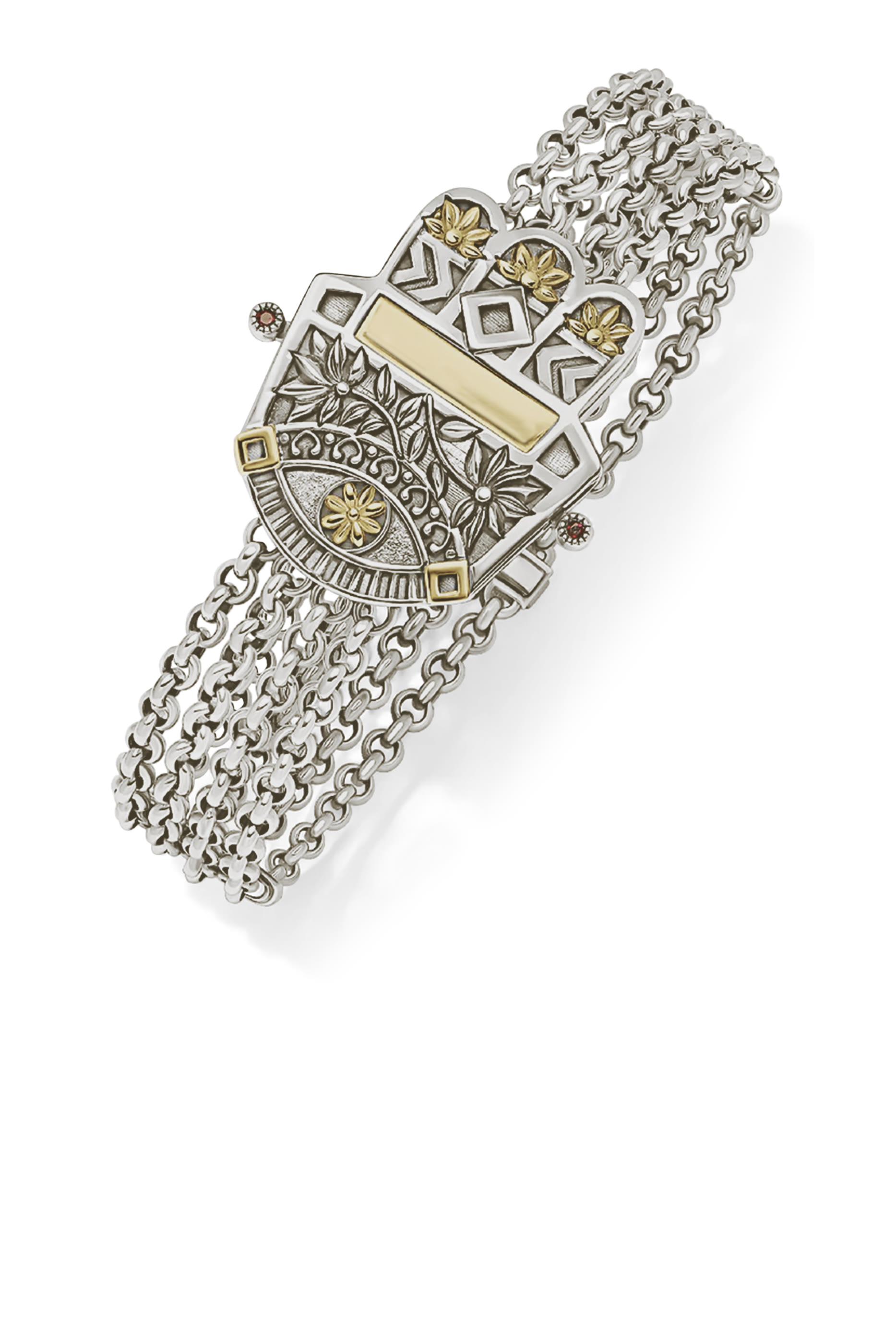  Kaf Multi-Chain Bracelet, 18K Gold & Sterling Silver