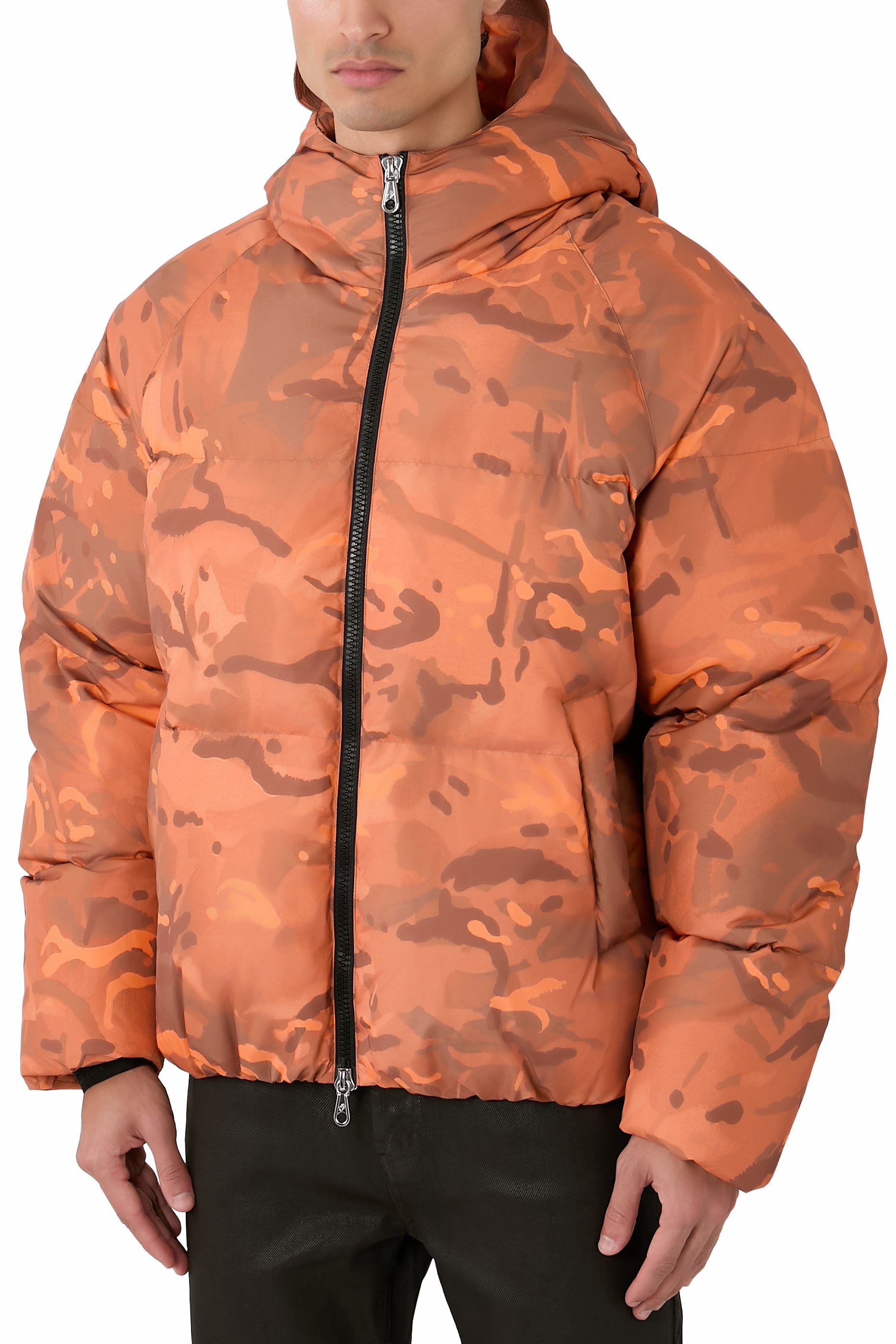 Camo Hooded Down Jacket 