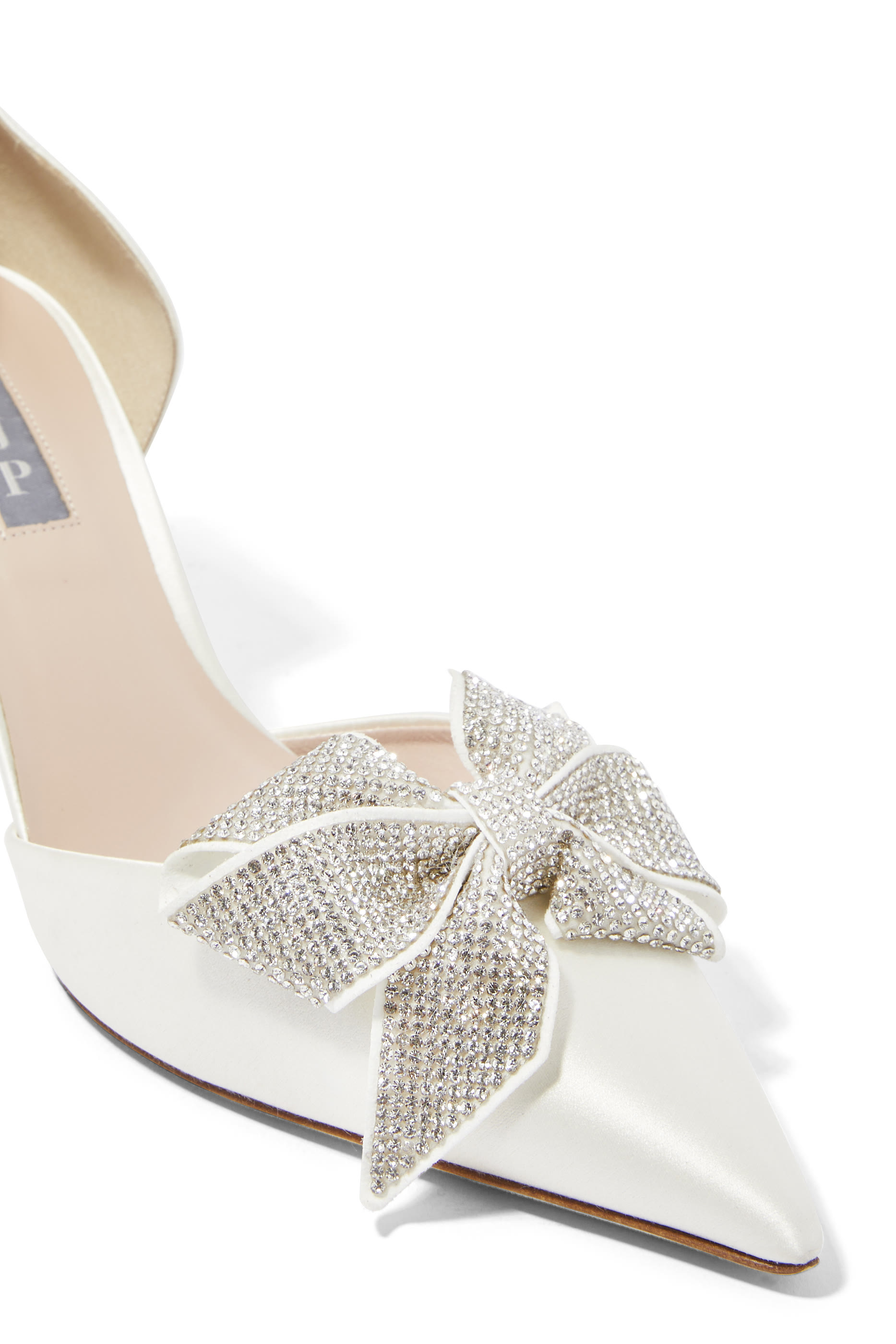 Alice 70 Crystal Bow Satin Pumps