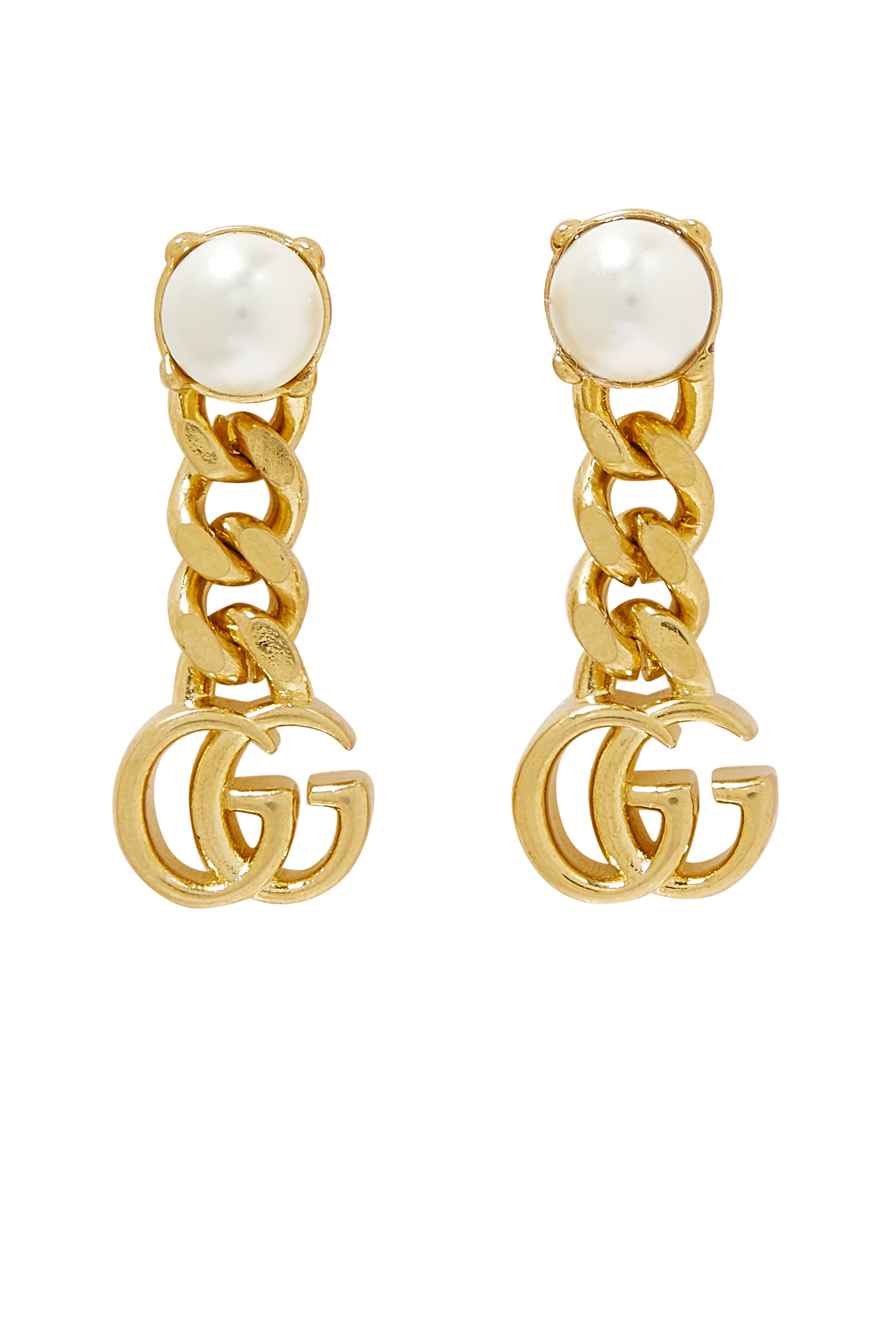 Buy Gucci Pearl Double G Earrings for Womens | Bloomingdale's Kuwait
