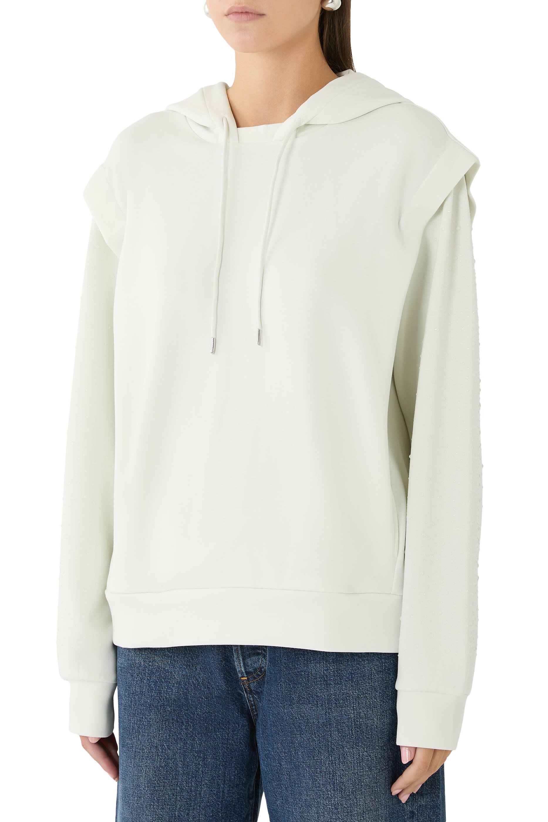 Rhinestone Embellished Hoodie