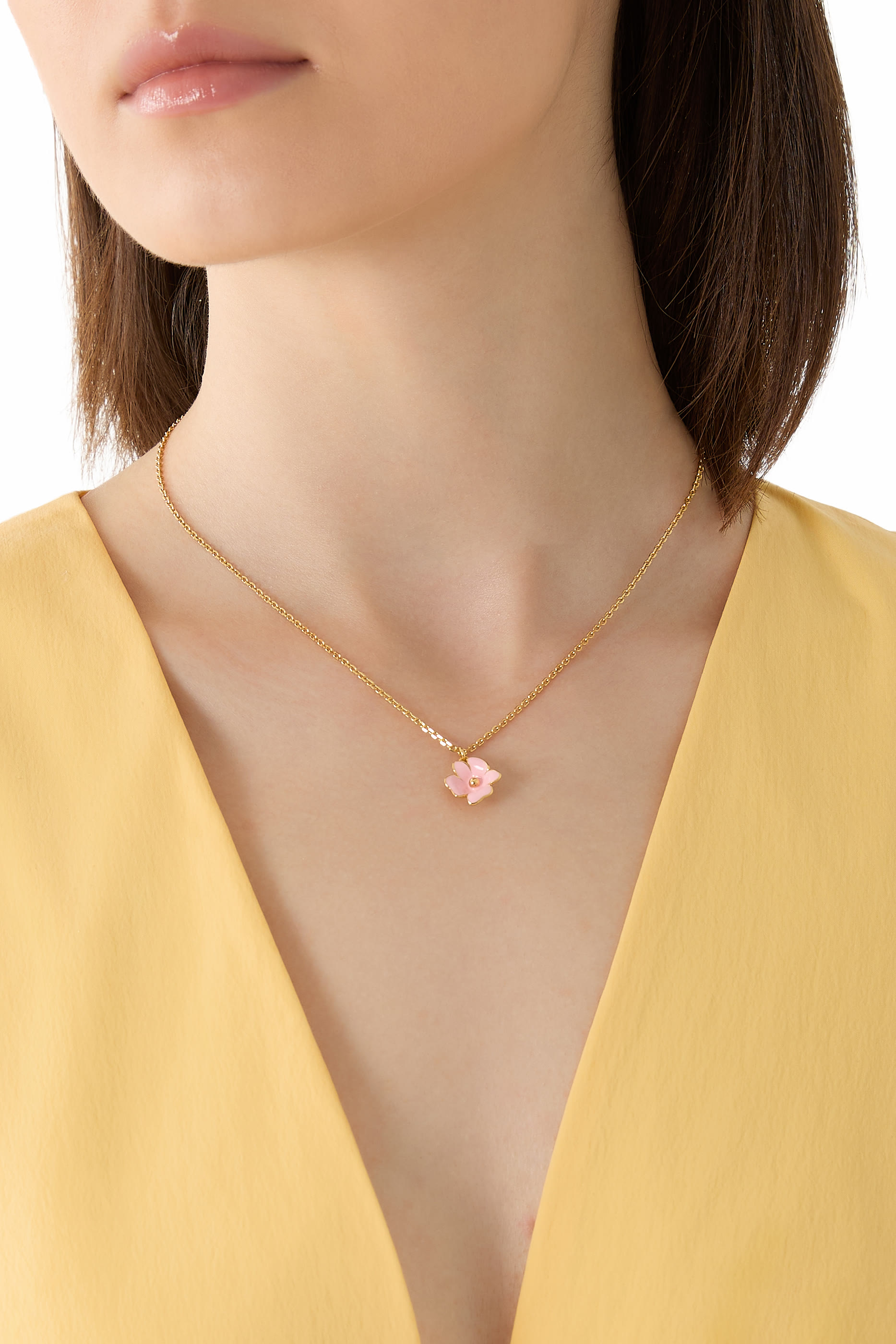 Bloom Flower Pendant, Enamel