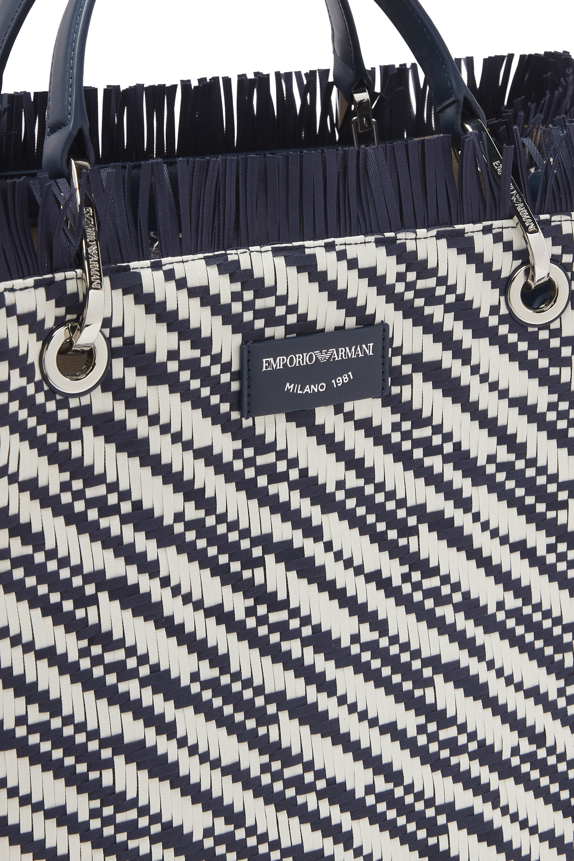 MyEA Basketweave Shopping Tote Bag