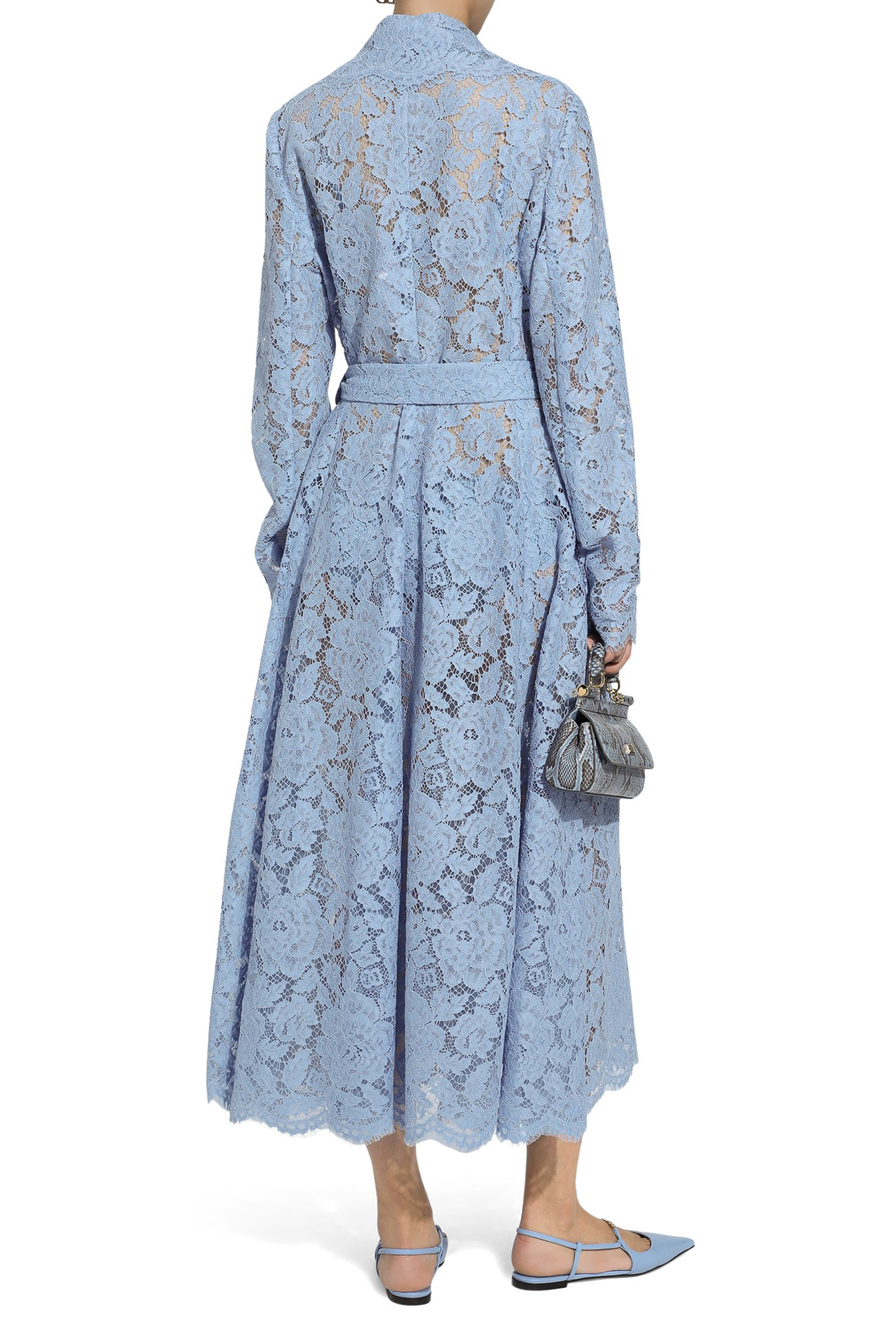 Floral Cordonetto Lace Trench Coat