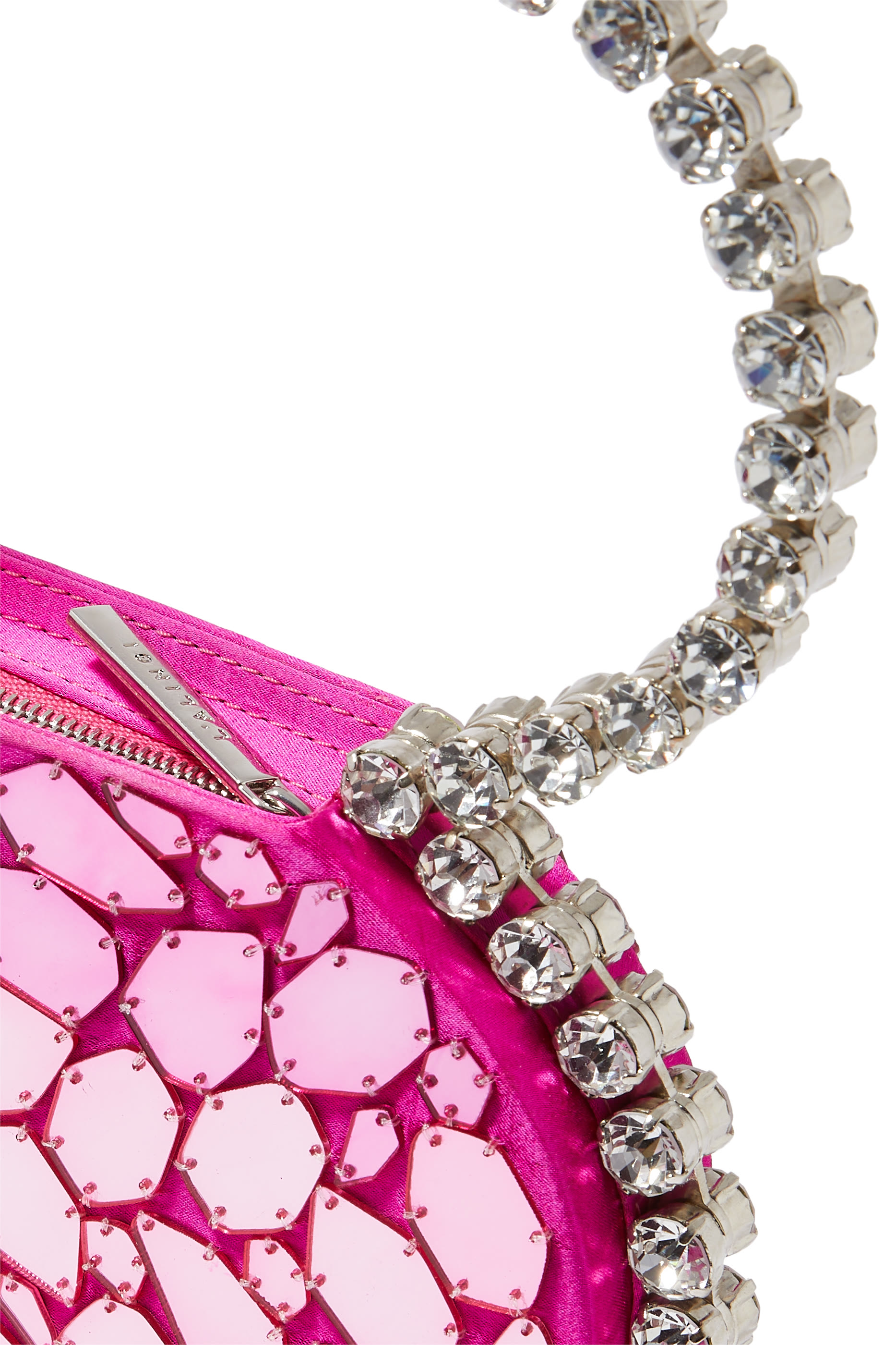 Love Heart Crystal Top-Handle Bag