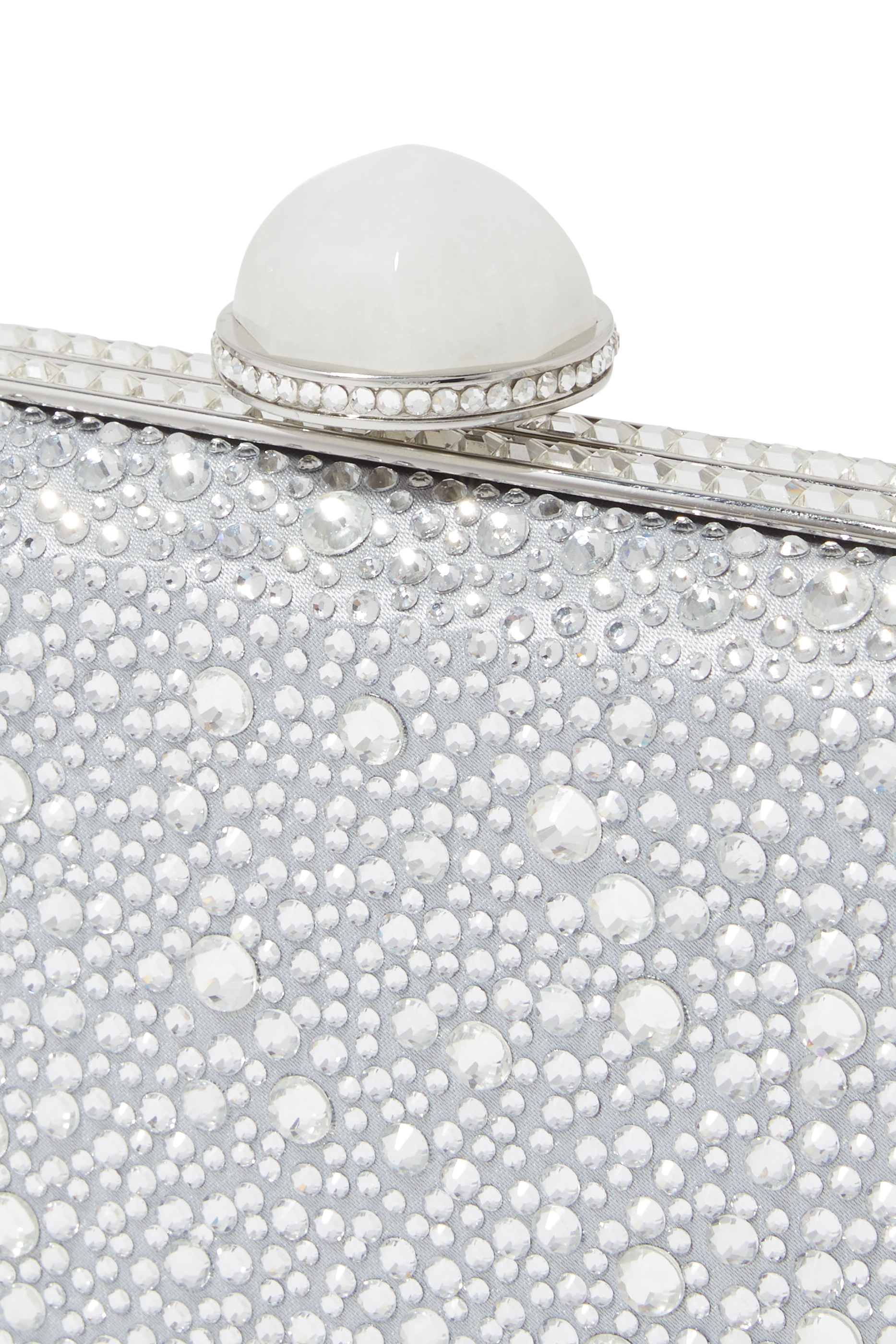 Skylar Crystal Caviar Rhine Clutch
