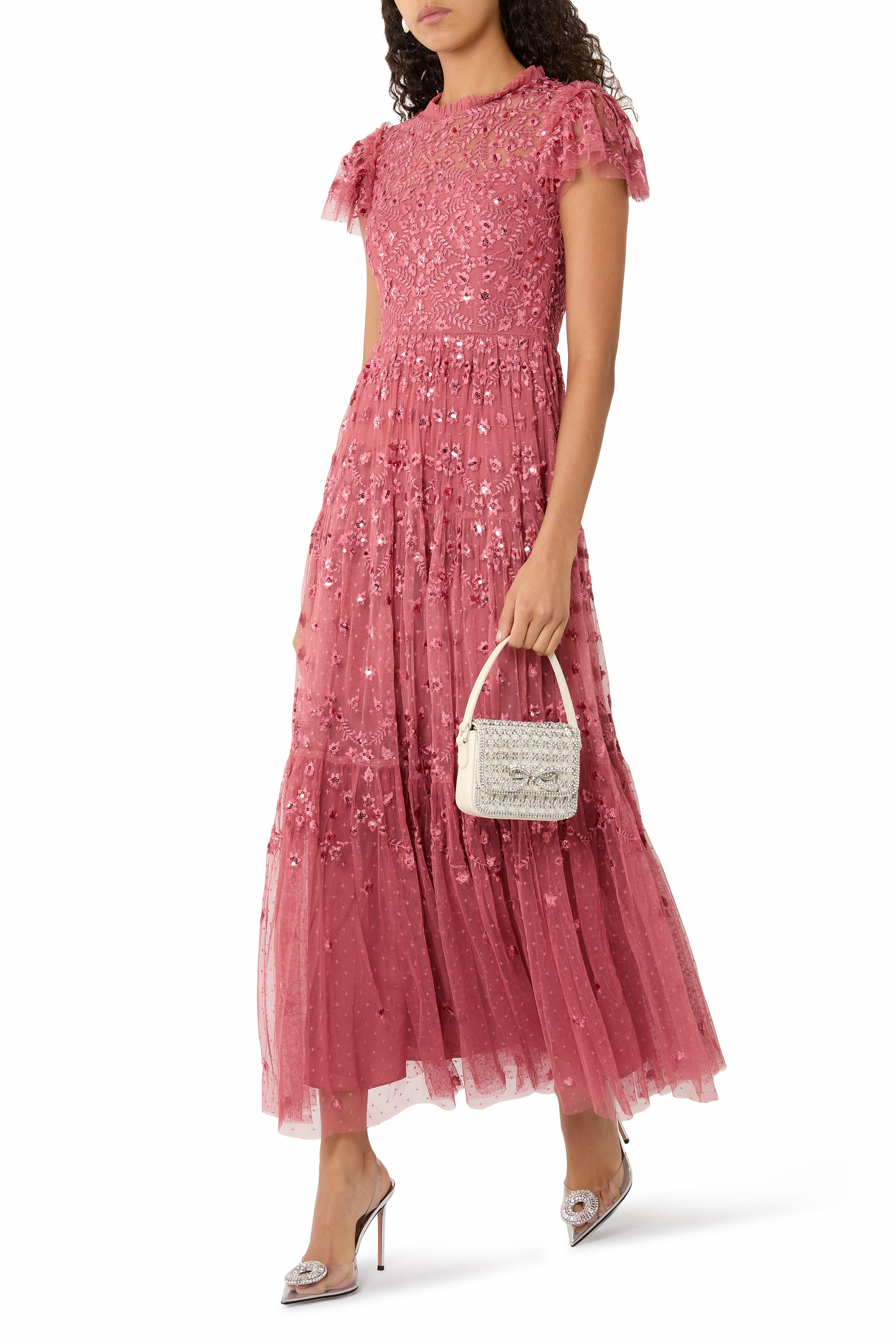 Clover Short Sleeve Ankle Gown