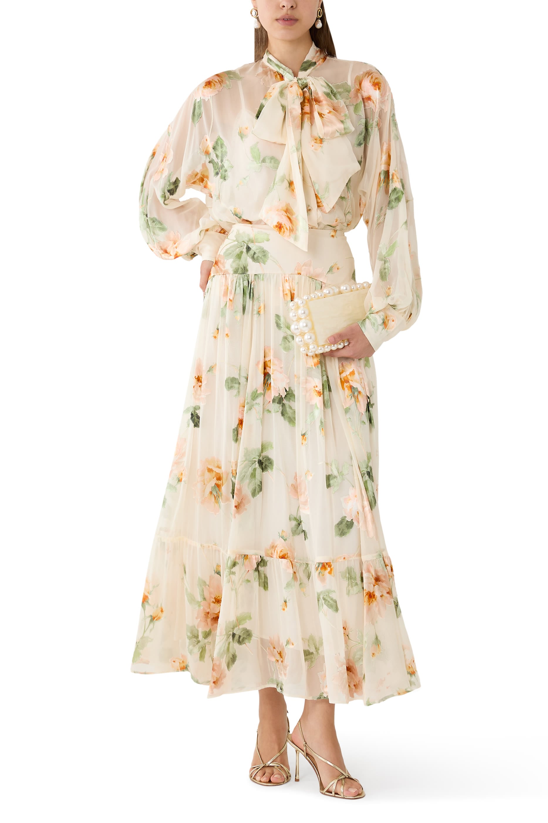 Carousel Burnout Midi Skirt