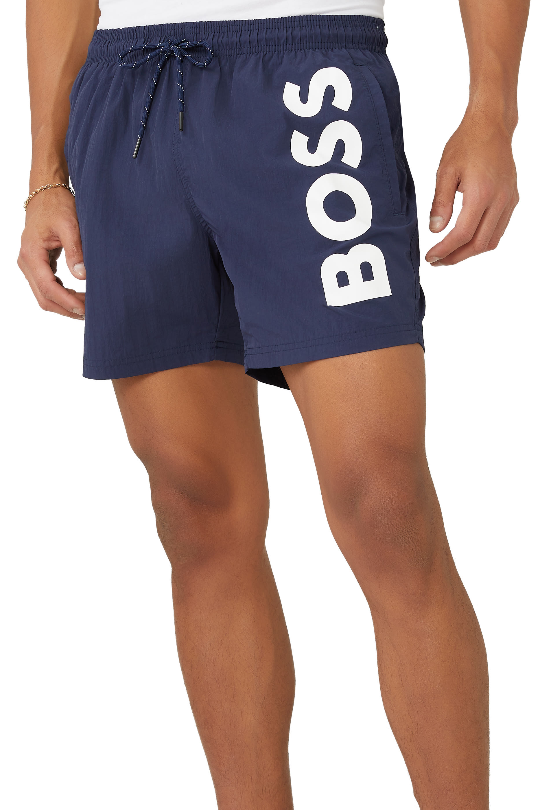 Quick-Drying Logo Swim Shorts