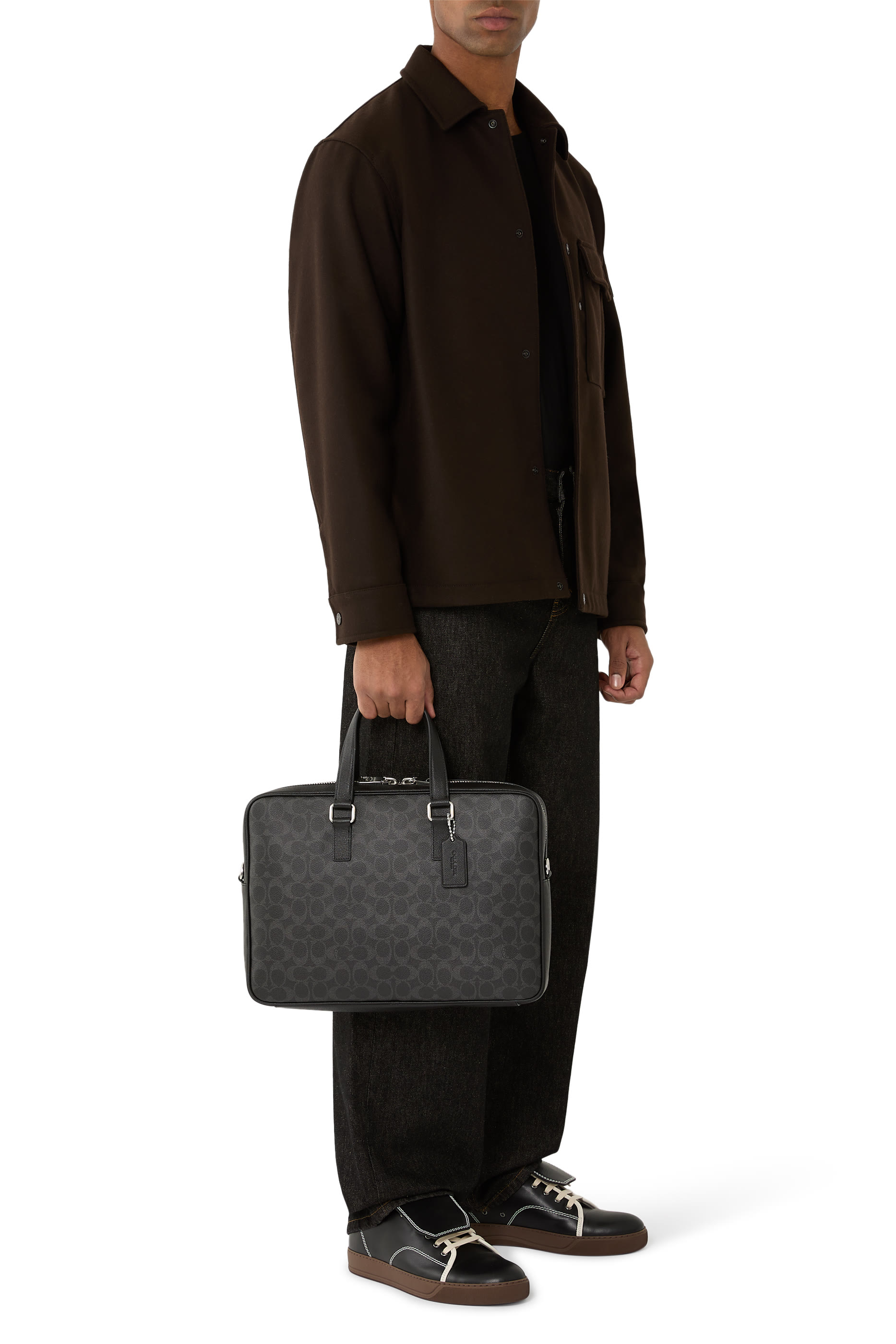 Caden Brief Bag in Signature Canvas