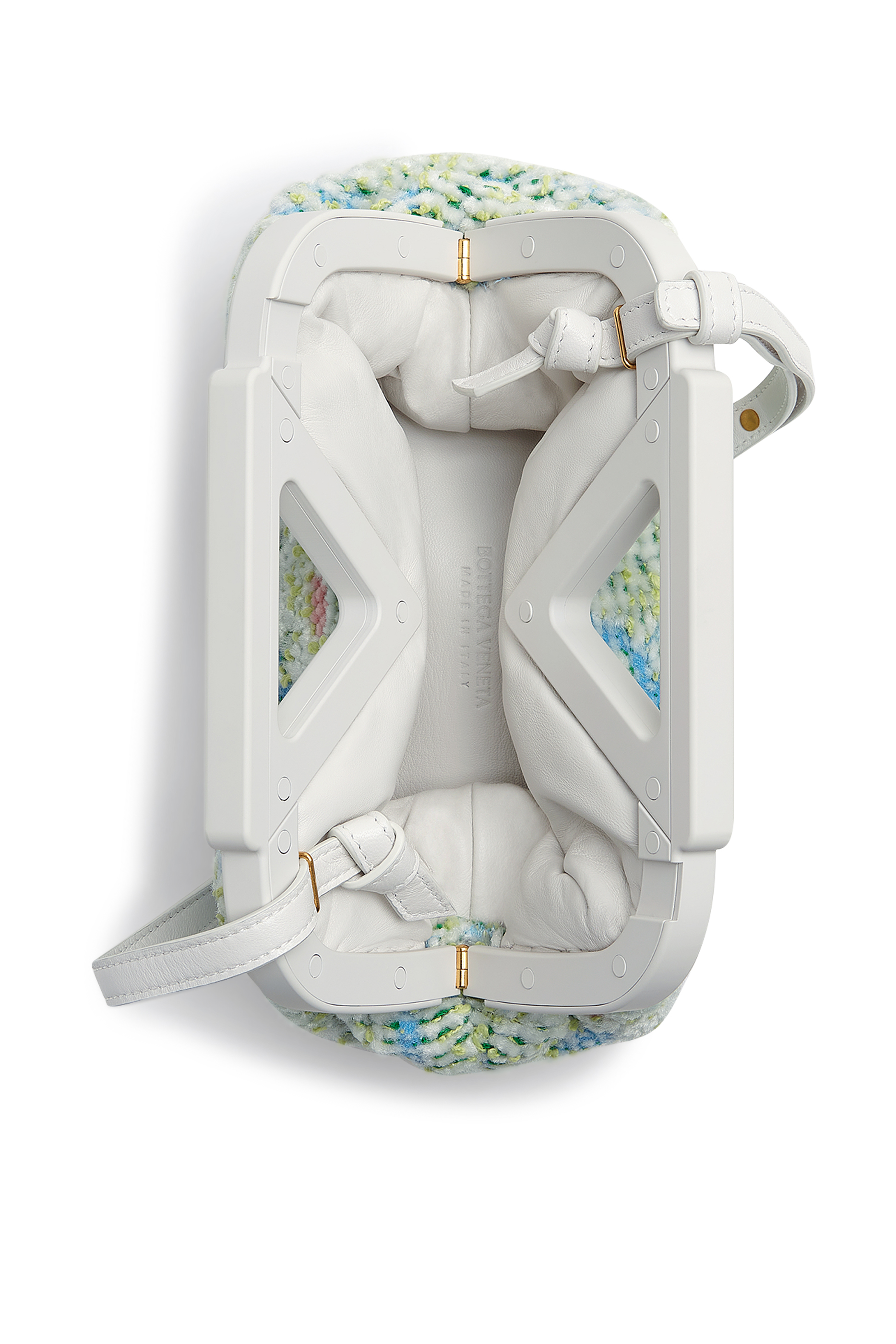 Point Crochet-Knit Clutch Bag