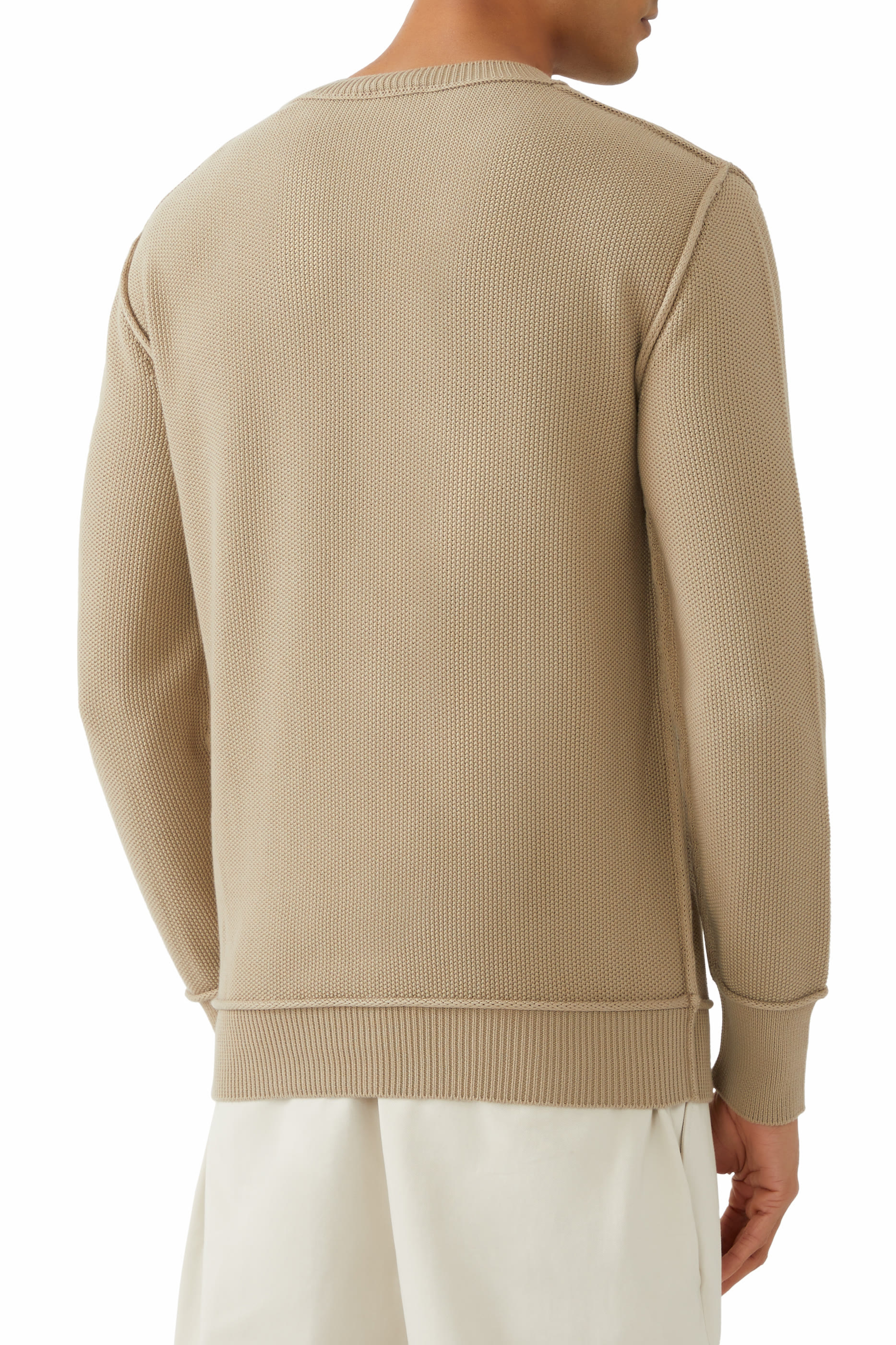 Logo Cotton Yarn Crewneck Sweatshirt